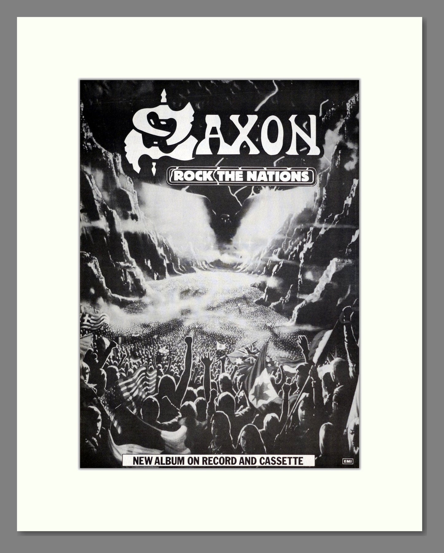 Saxon - Rock The Nations. Vintage Advert 1986 (ref AD20475)