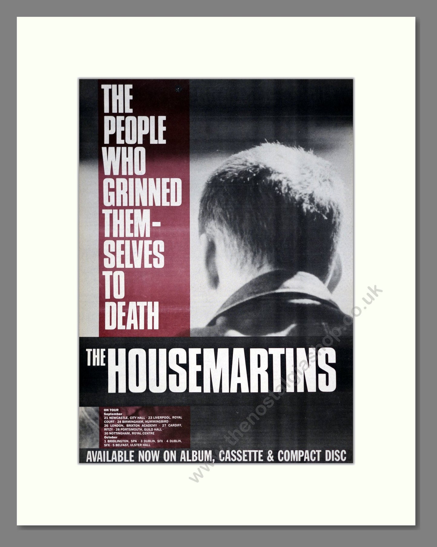 Housemartins (The) - The People Who Grinned Themselves To Death. Vintage Advert 1987 (ref AD20480)
