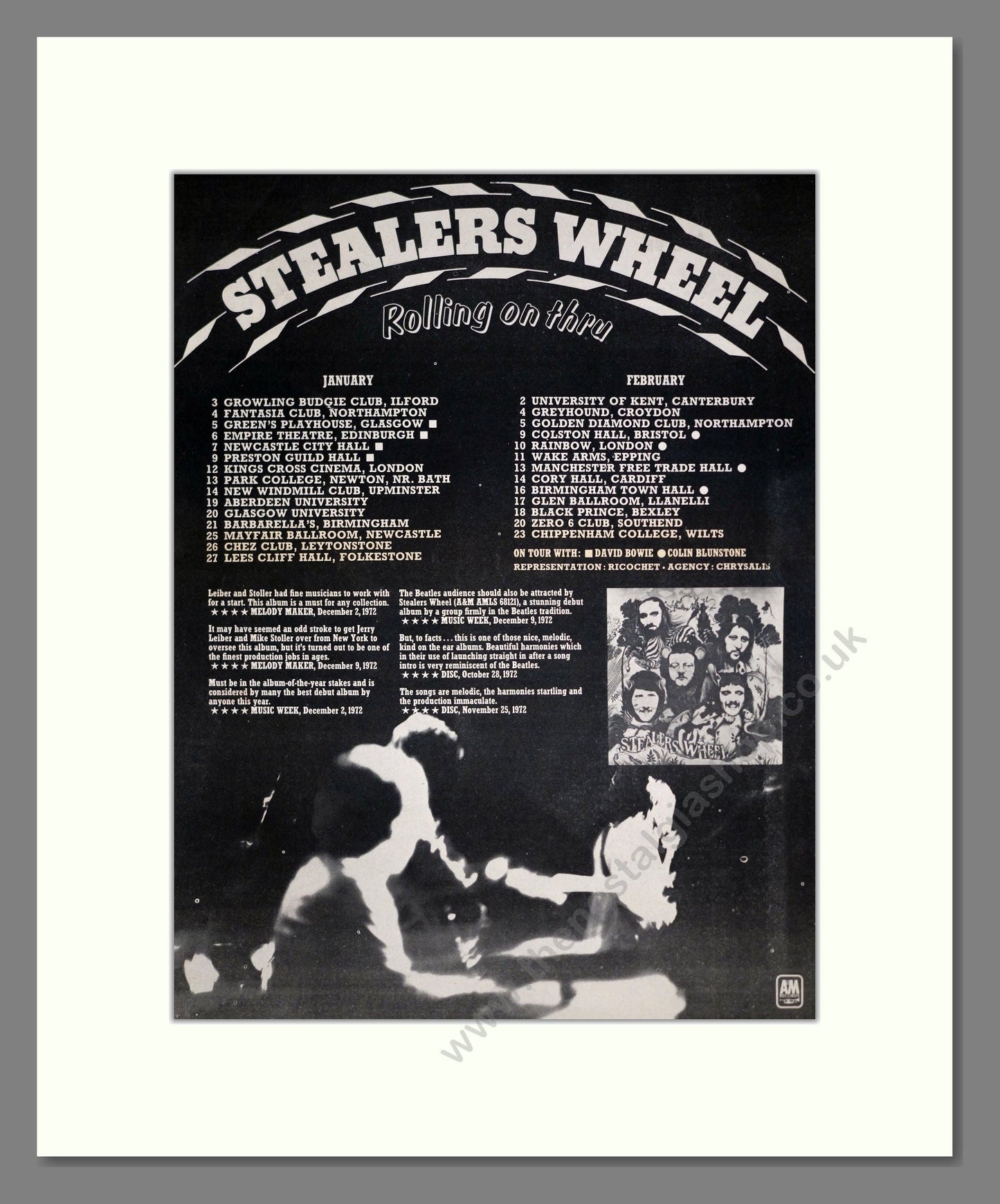 Stealers Wheel - UK Tour. Vintage Advert 1973 (ref AD20497)