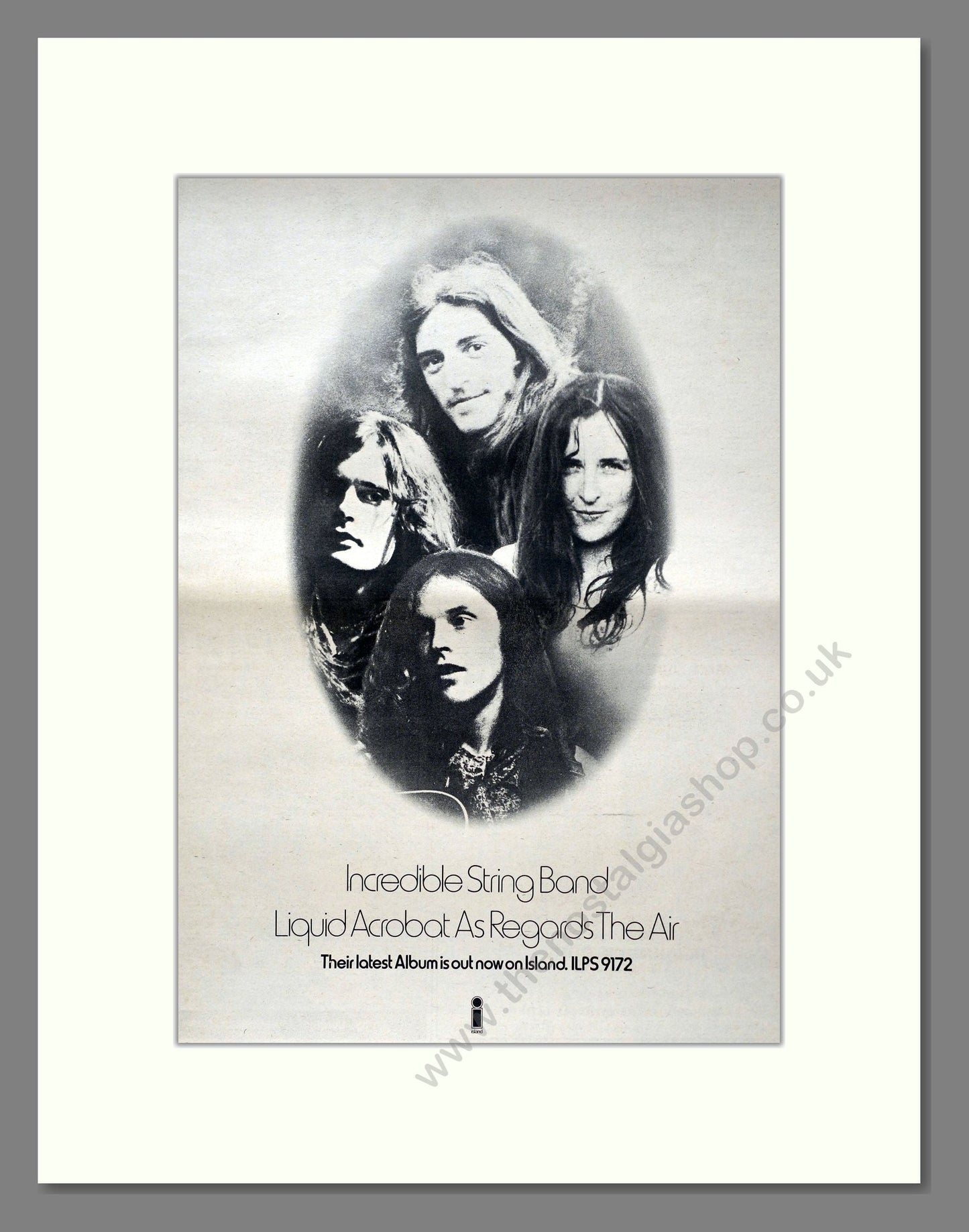 Incredible String Band (The) - Liquid Acrobat As Regards The Air. Vintage Advert 1971 (ref AD20688)