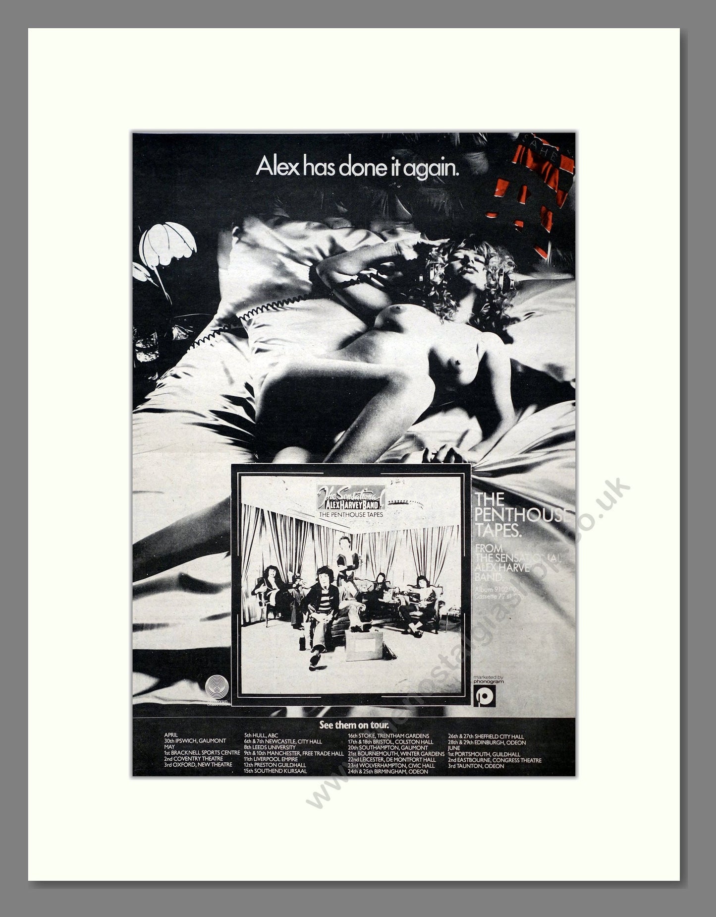 Sensational Alex Harvey Band (The) - The Penthouse Tapes. Vintage Advert 1976 (ref AD20711)