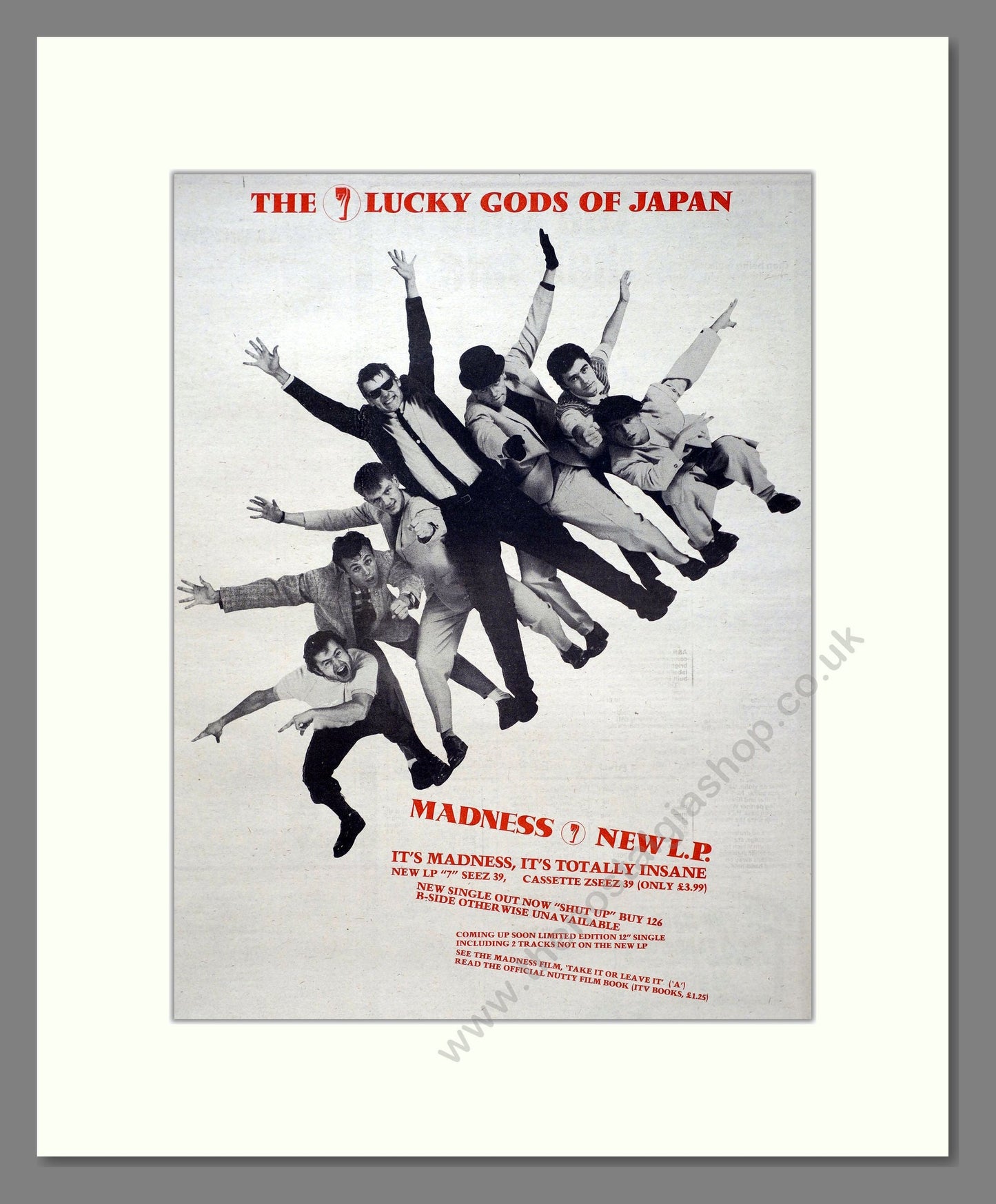 Madness - The Lucky Gods Of Japan. Vintage Advert 1981 (ref AD20738)