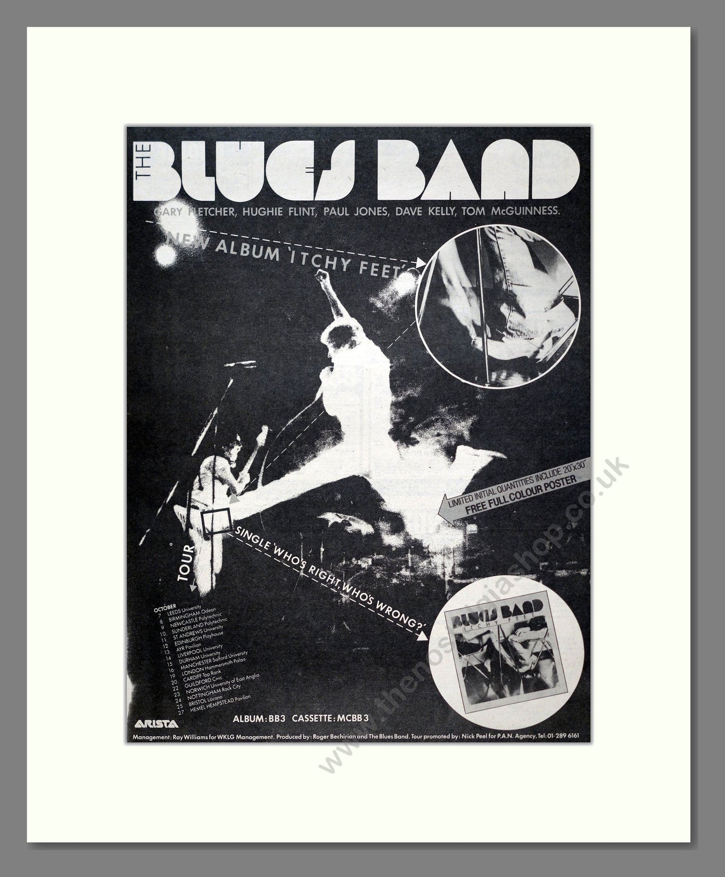 Blues Band (The) - Itchy Feet. Vintage Advert 1981 (ref AD20741)