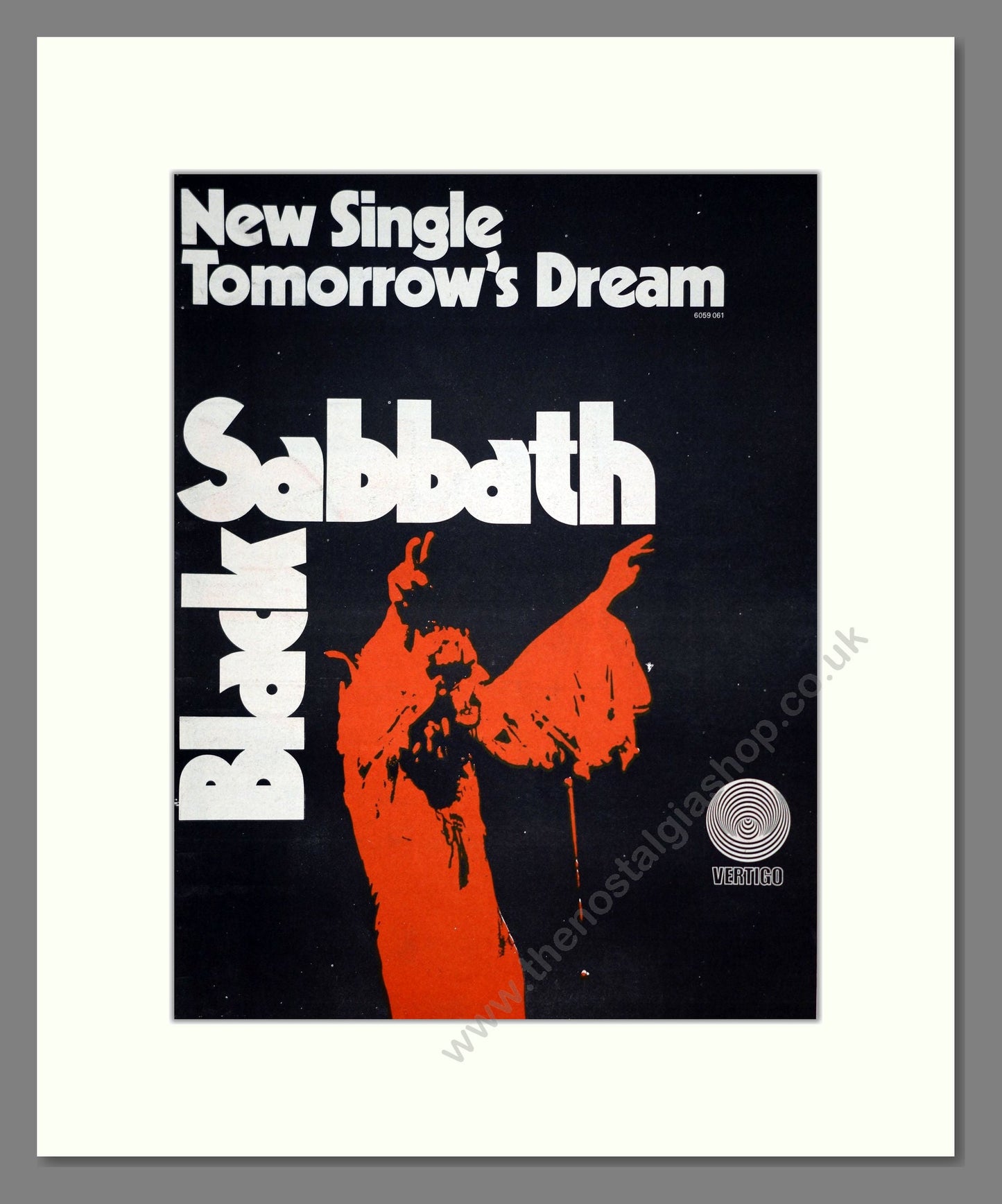 Black Sabbath - Tomorrow's Dream. Vintage Advert 1972 (ref AD20760)