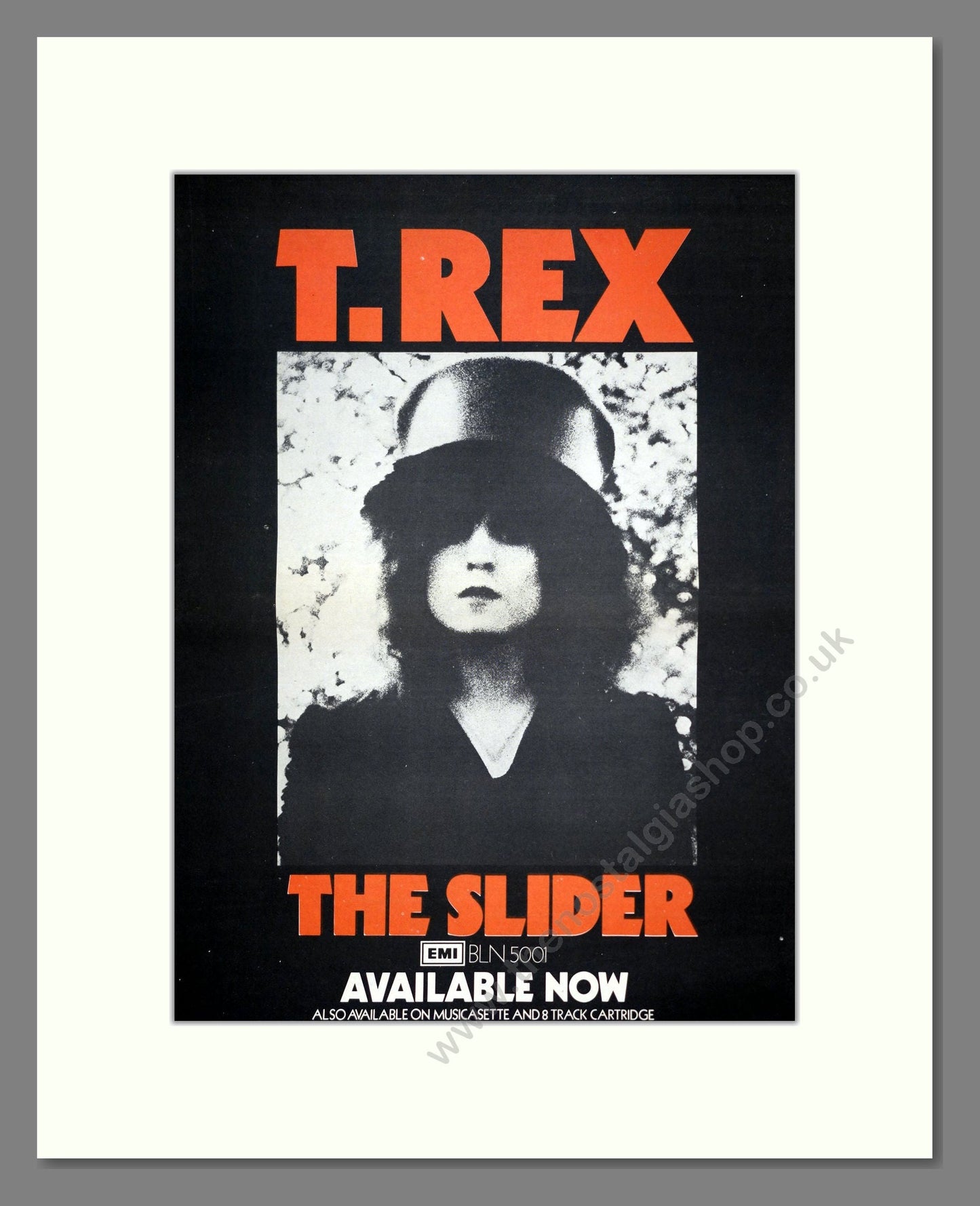 T.Rex - The Slider. Vintage Advert 1972 (ref AD20765)