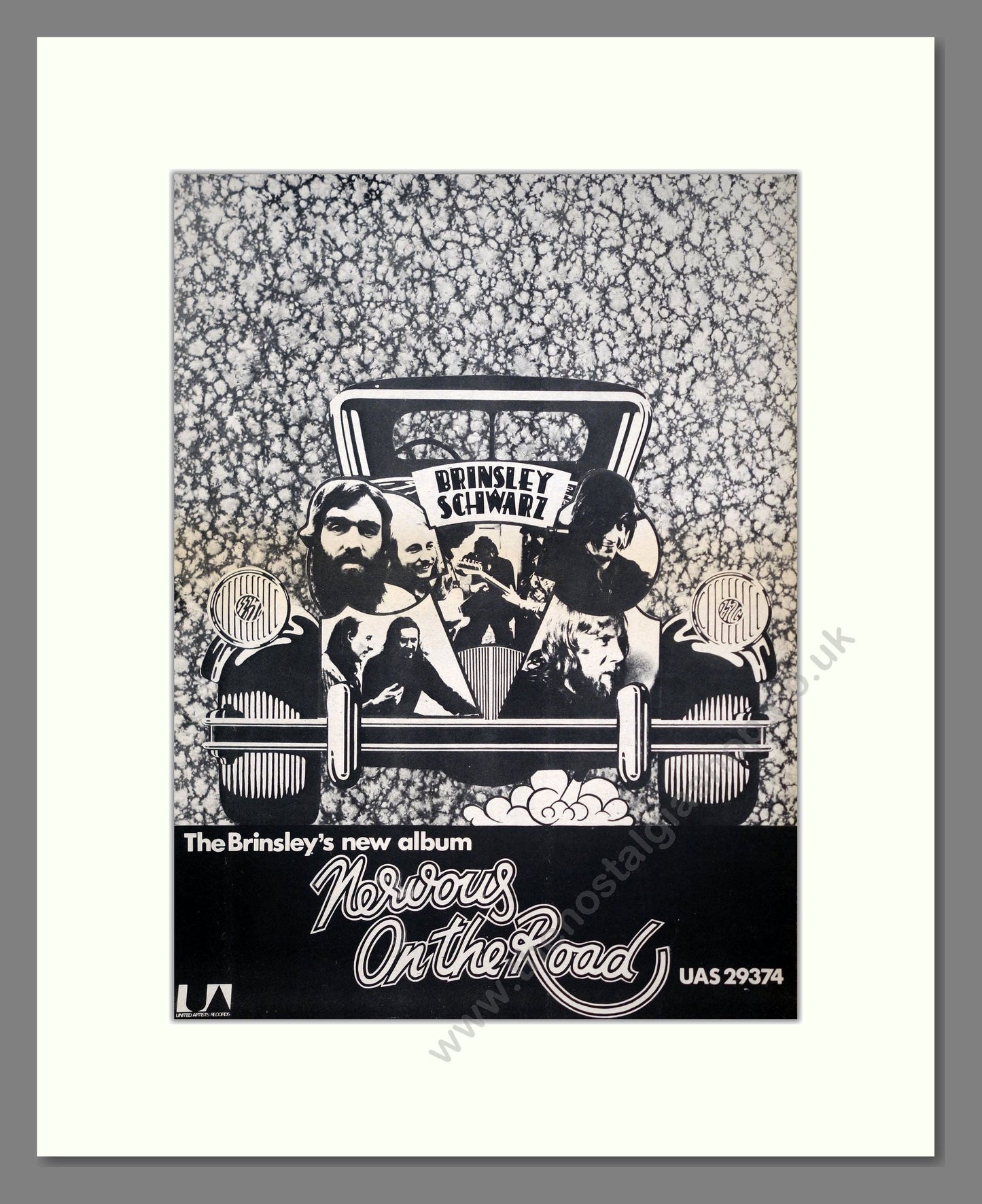 Brinsley Schwarz - Nervous On The Road. Vintage Advert 1972 (ref AD20767)