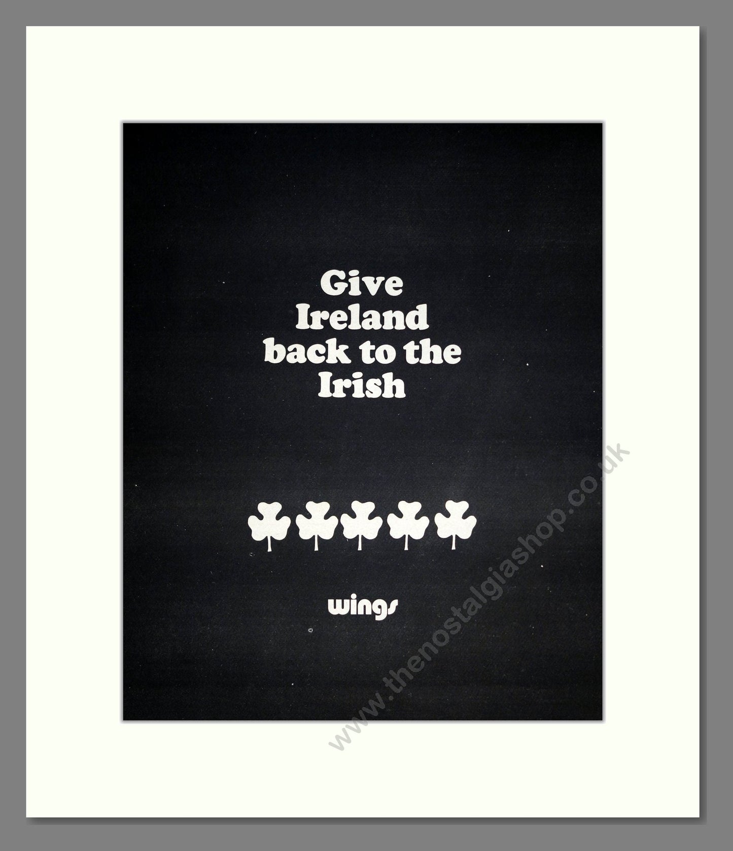 Wings - Give Ireland Back To The Irish. Vintage Advert 1972 (ref AD20774)
