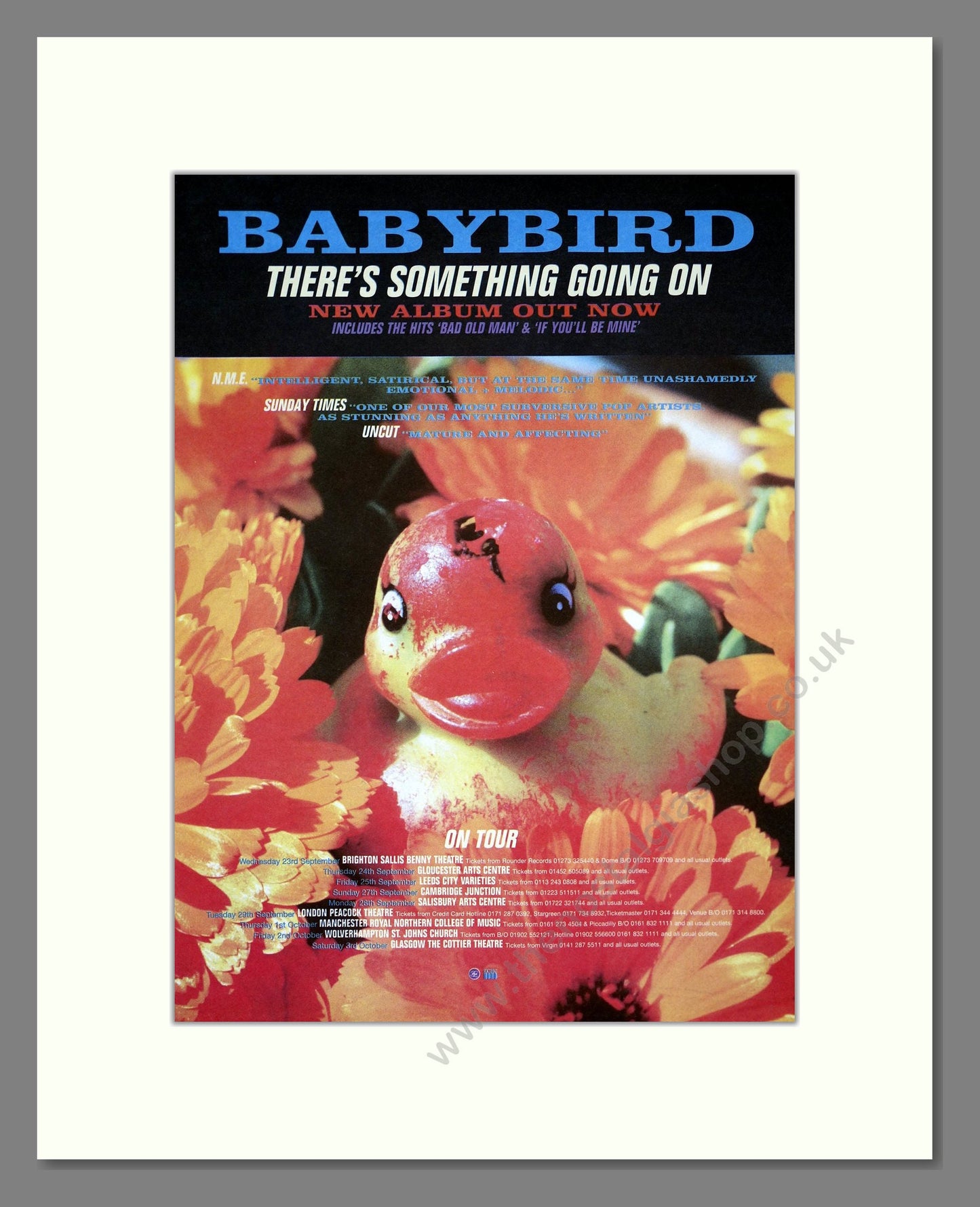 Babybird - There's Something Going On. Vintage Advert 1998 (ref AD20590)