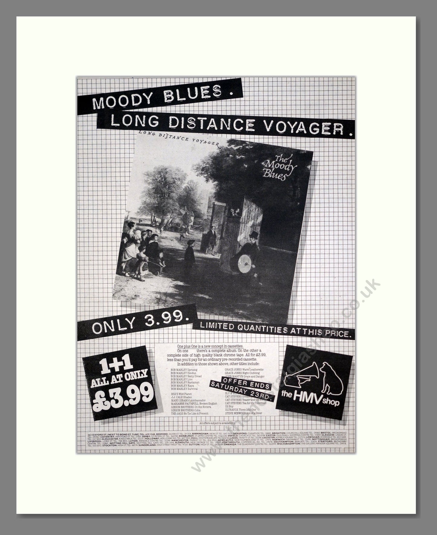 Moody Blues (The) - Long Distance Voyager. Vintage Advert 1981 (ref AD20601)