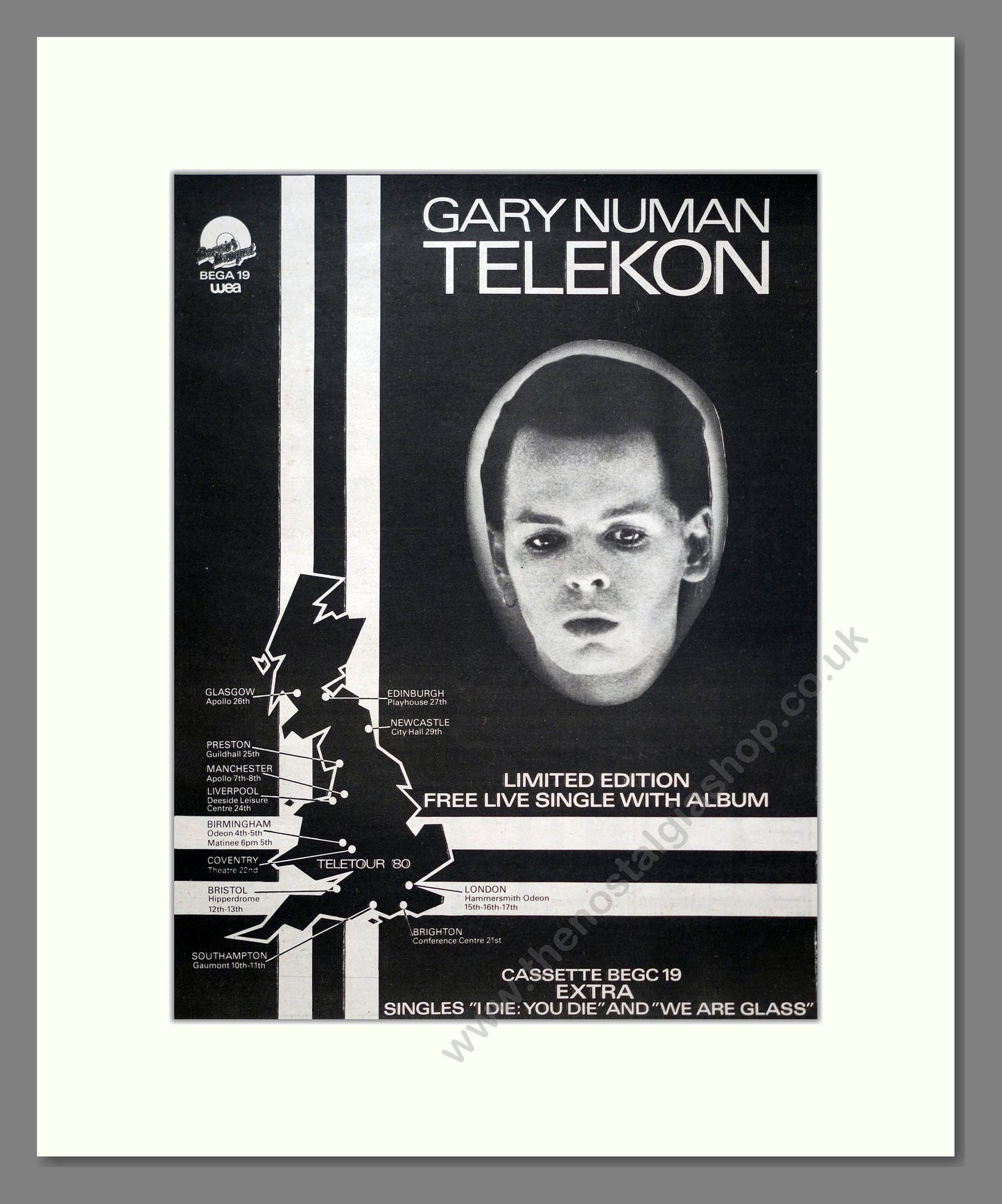 Gary Numan - Telekon. Vintage Advert 1980 (ref AD20640)