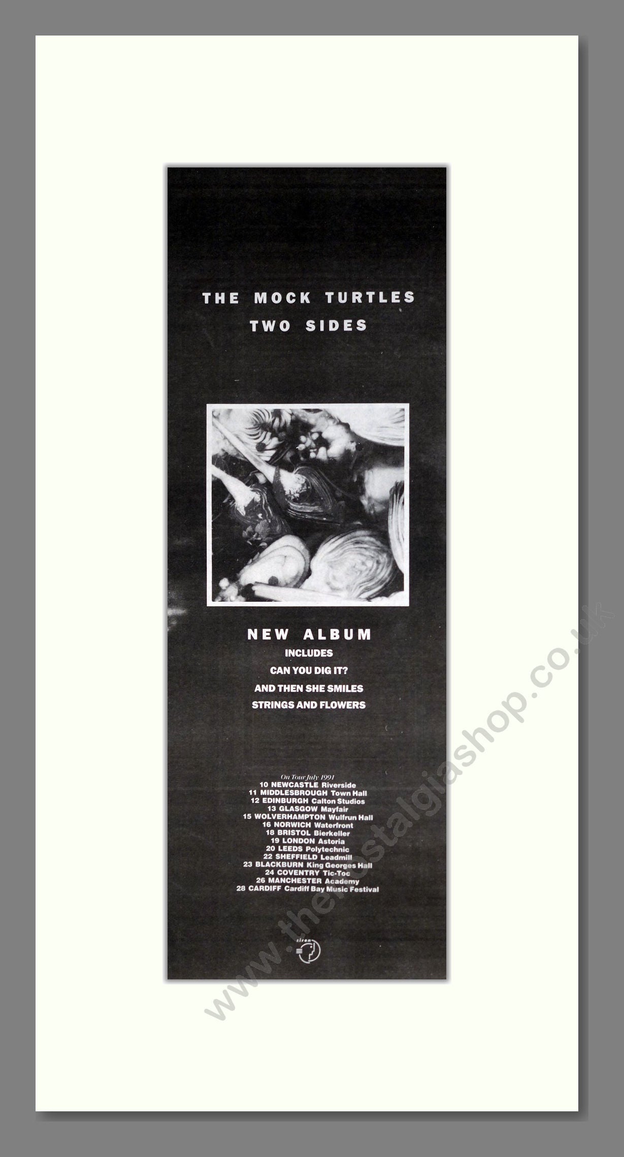 Mock Turtles (The) - Two Sides. Vintage Advert 1991 (ref AD201400)