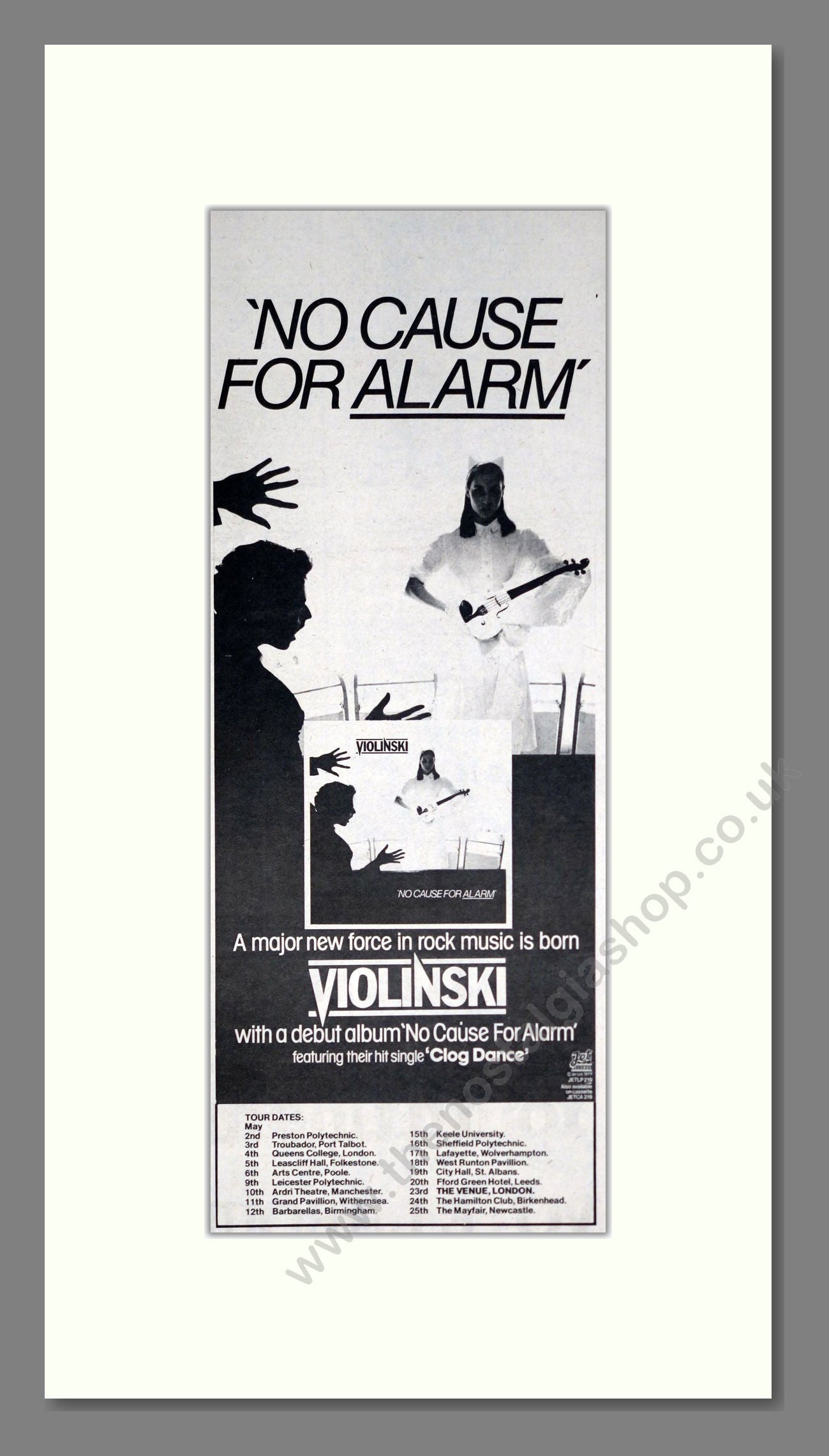Violinski - No Cause For Alarm. Vintage Advert 1979 (ref AD201432)