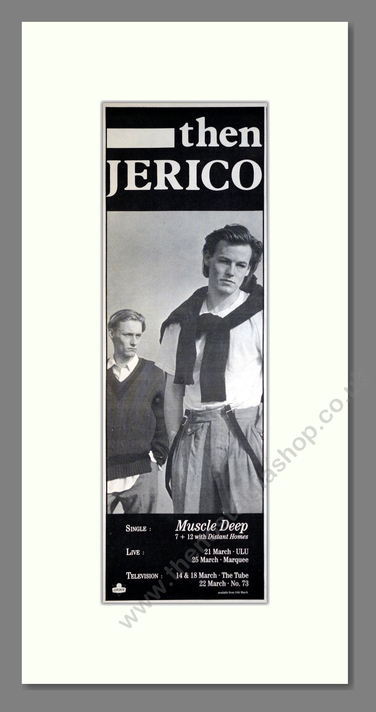 Then Jerico - Muscle Deep. Vintage Advert 1986 (ref AD201445)