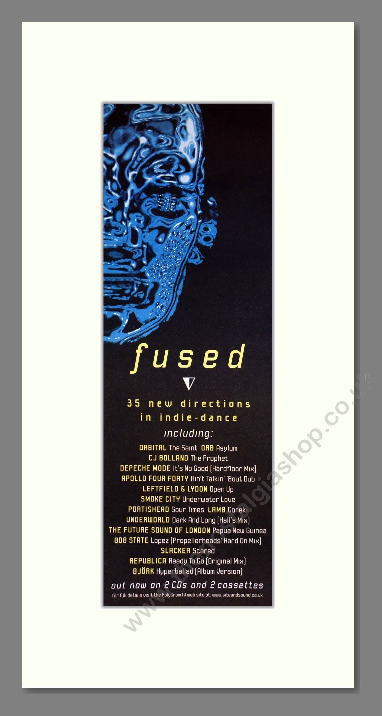 Various Artists - Fused (Dance). Vintage Advert 1997 (ref AD201503)