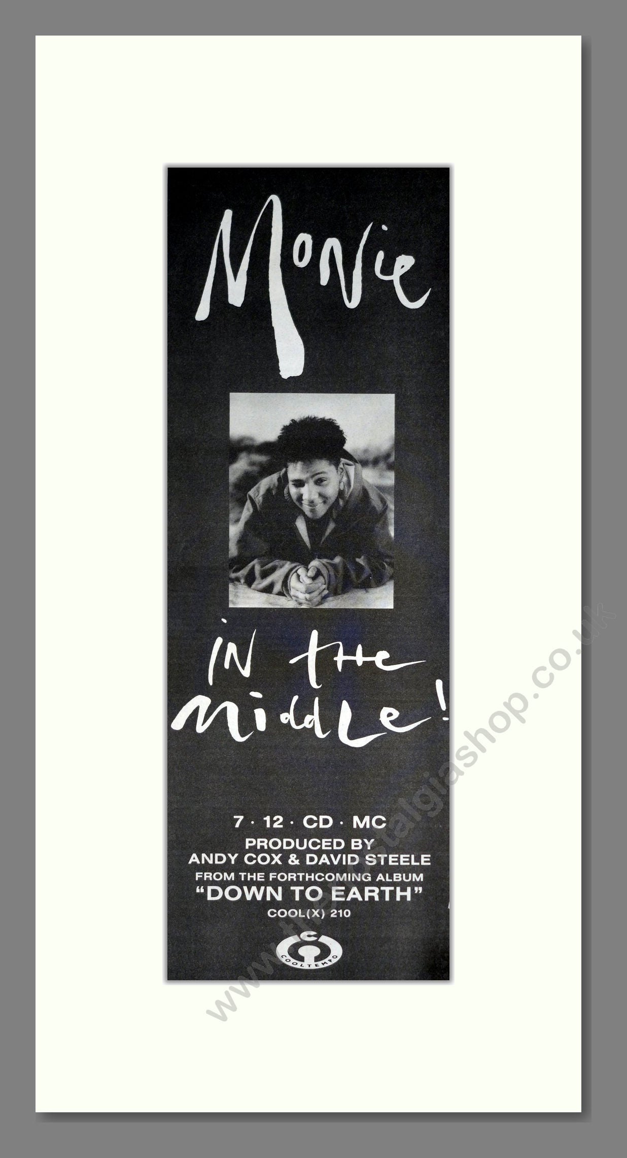 Monie - In The Middle. Vintage Advert 1990 (ref AD201524)