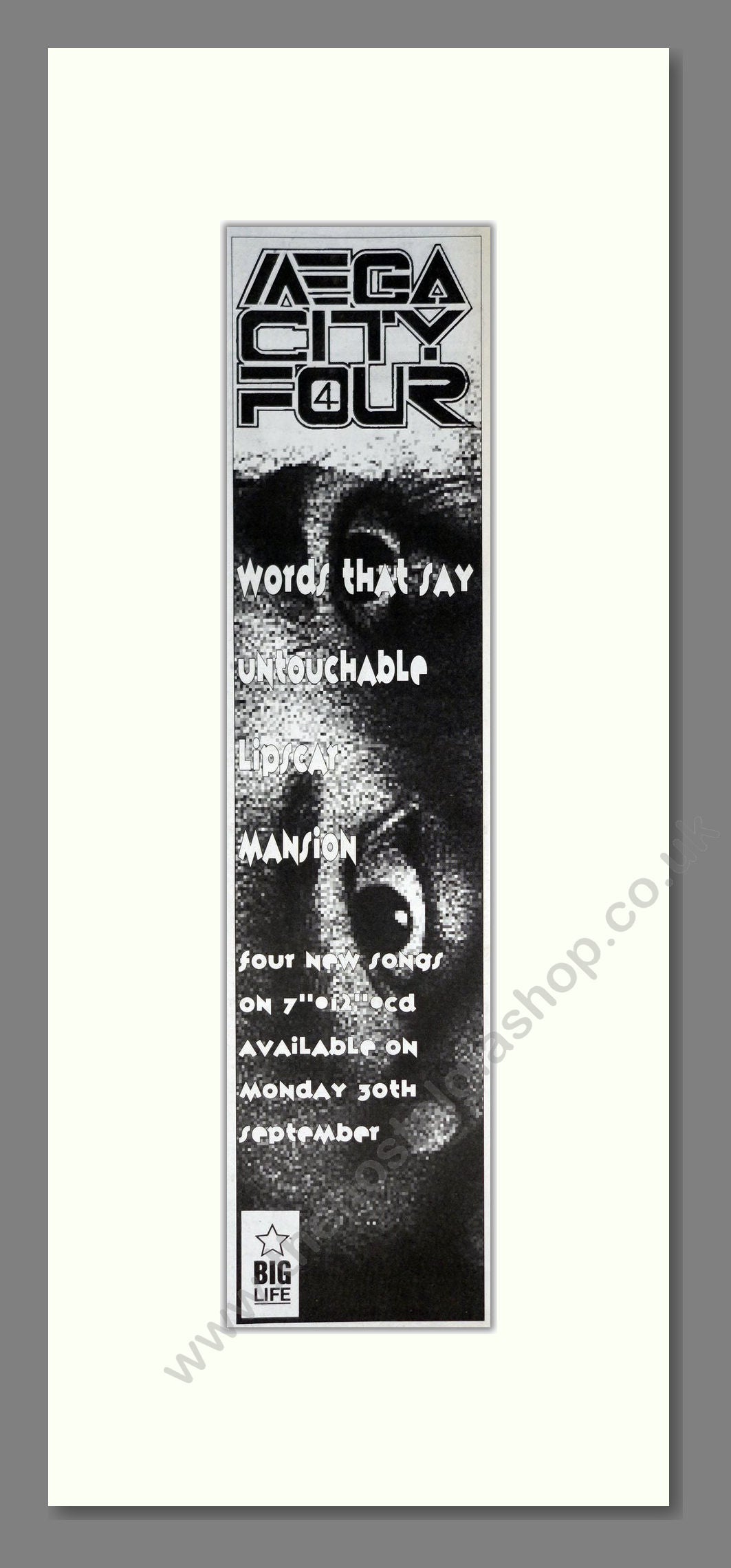 Mega City Four - Words That Say. Vintage Advert 1991 (ref AD201531)