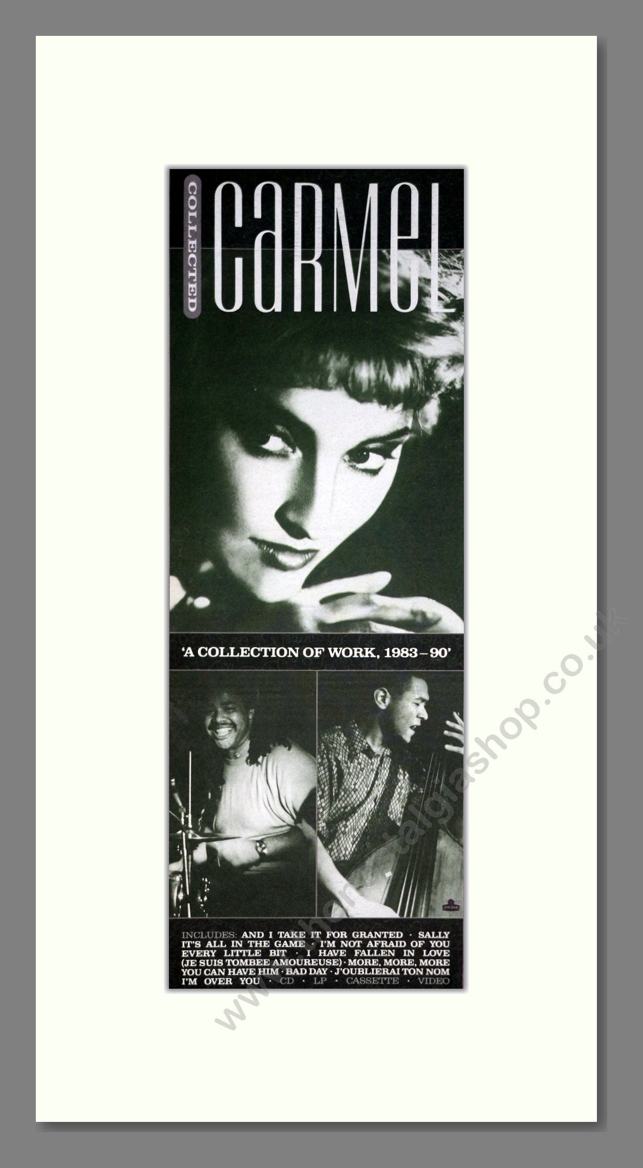 Carmel - Collection Of Work. Vintage Advert 1990 (ref AD201545)