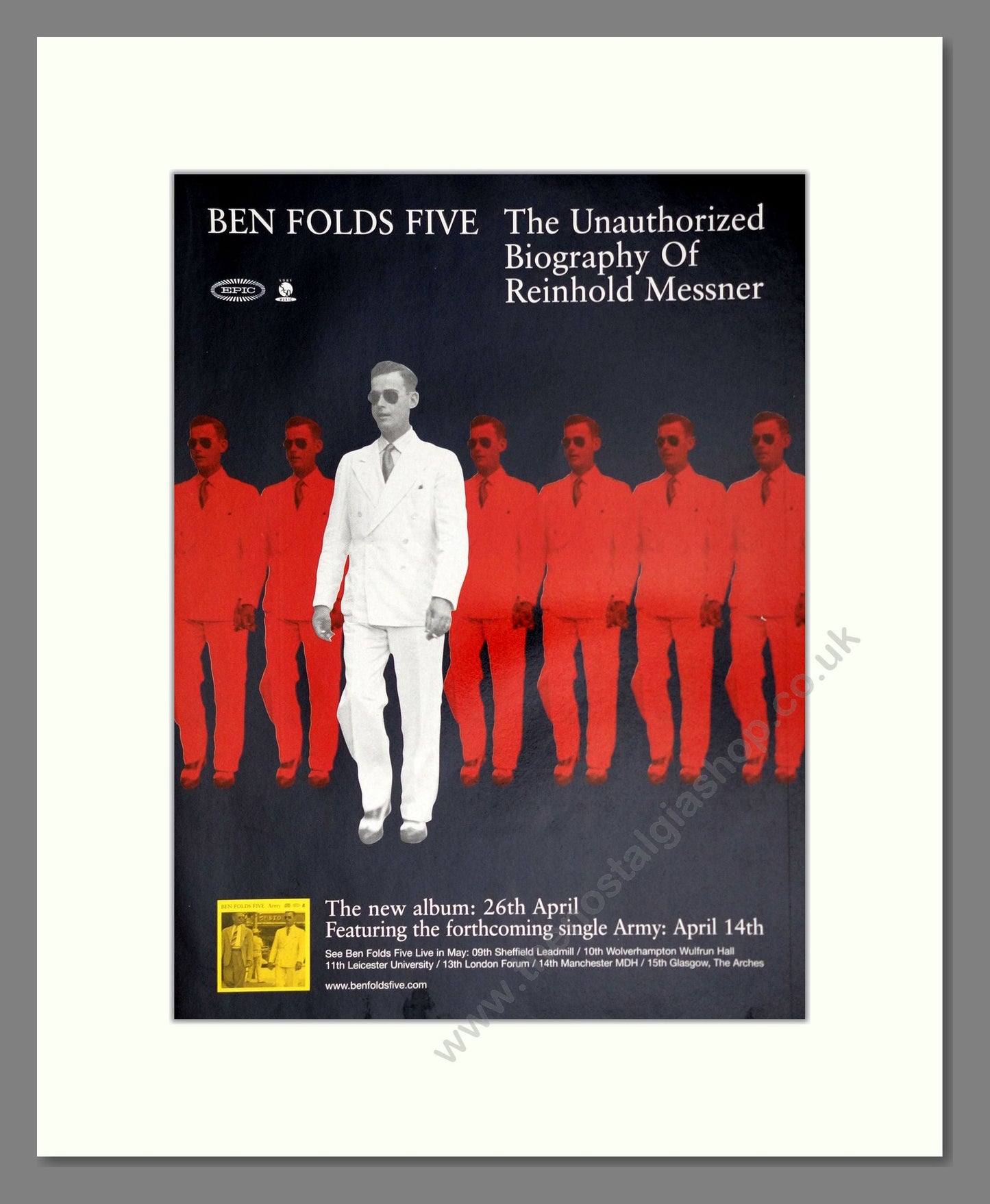 Ben Folds Five - The Unauthorized Biography Of Reinhold Messner. Vintage Advert 1999 (ref AD63720)