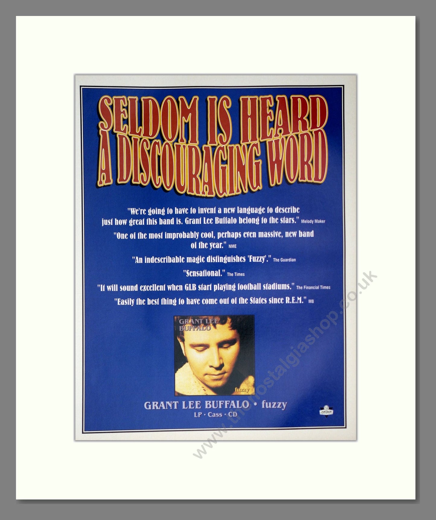 Grant Lee Buffalo - Fuzzy. Vintage Advert 1994 (ref AD63746)