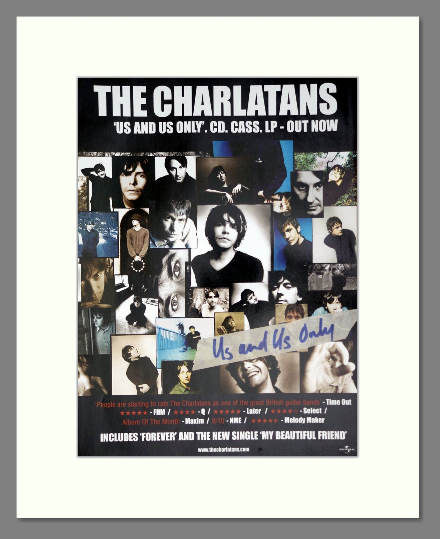 Charlatans (The) - Us And Us Only. Vintage Advert 2000 (ref AD63775)