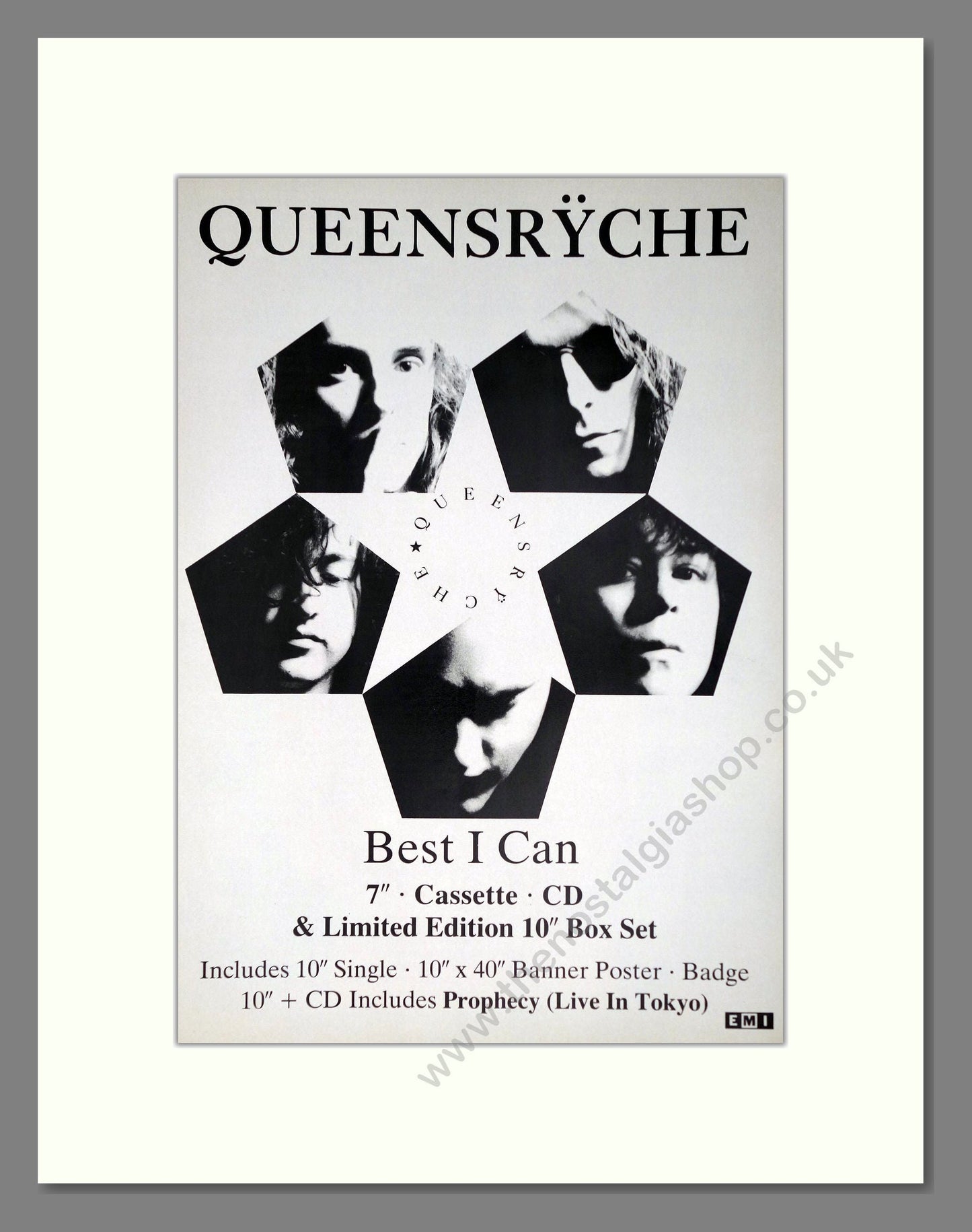 Queensryche - Best I Can. Vintage Advert 1991 (ref AD63793)