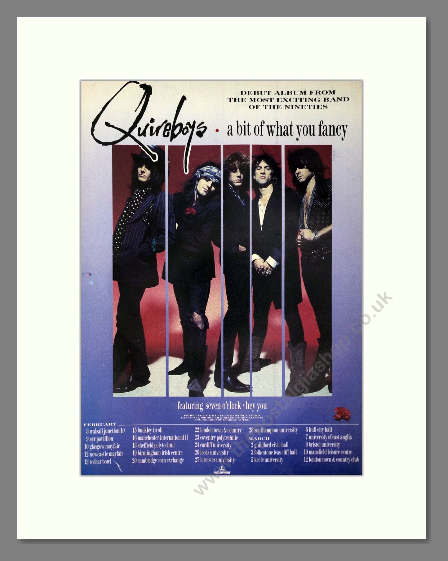 Quireboys - A Bit Of What You Fancy. Vintage Advert 1990 (ref AD63804)