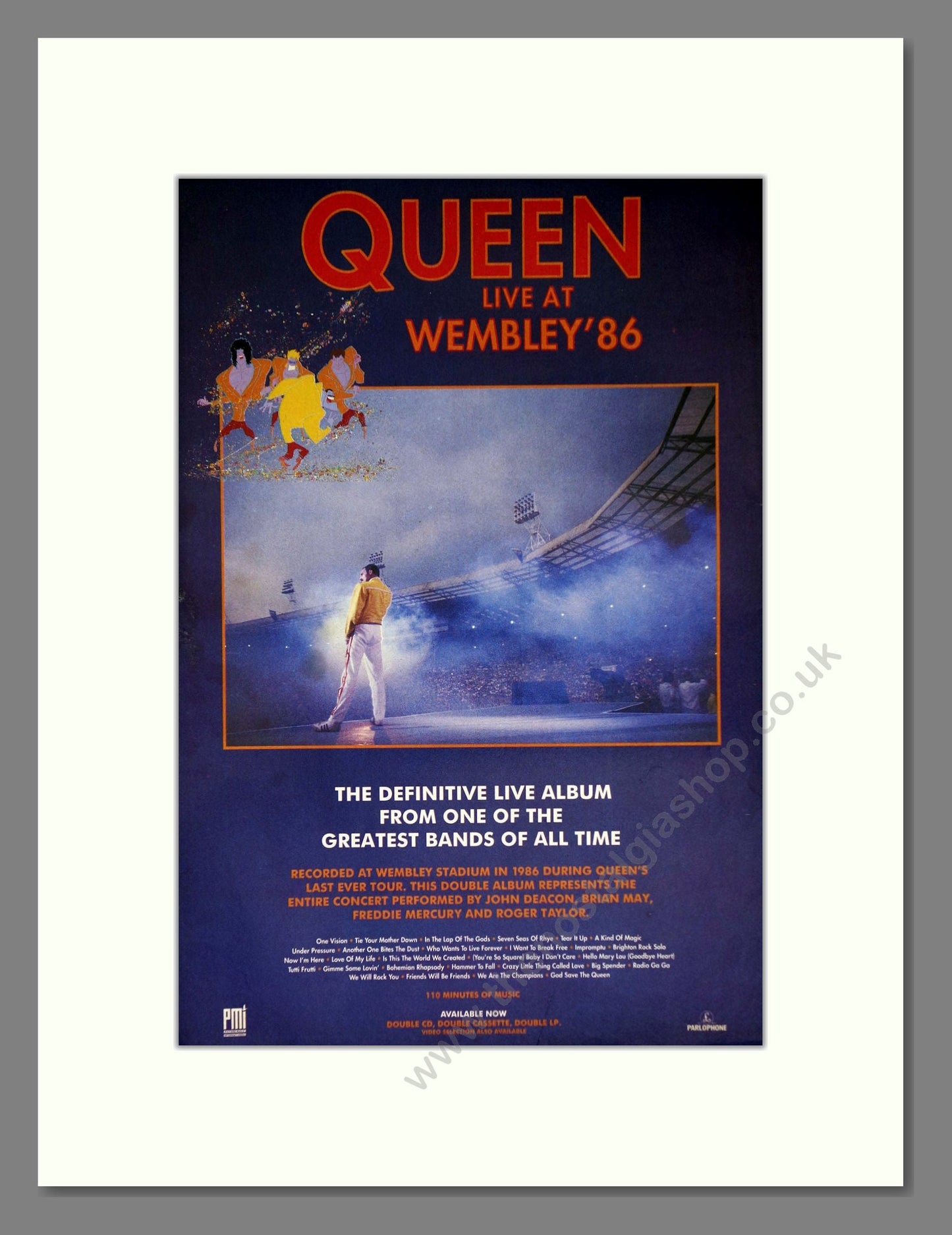 Queen - Live At Wembley 86. Vintage Advert 1992 (ref AD63807)