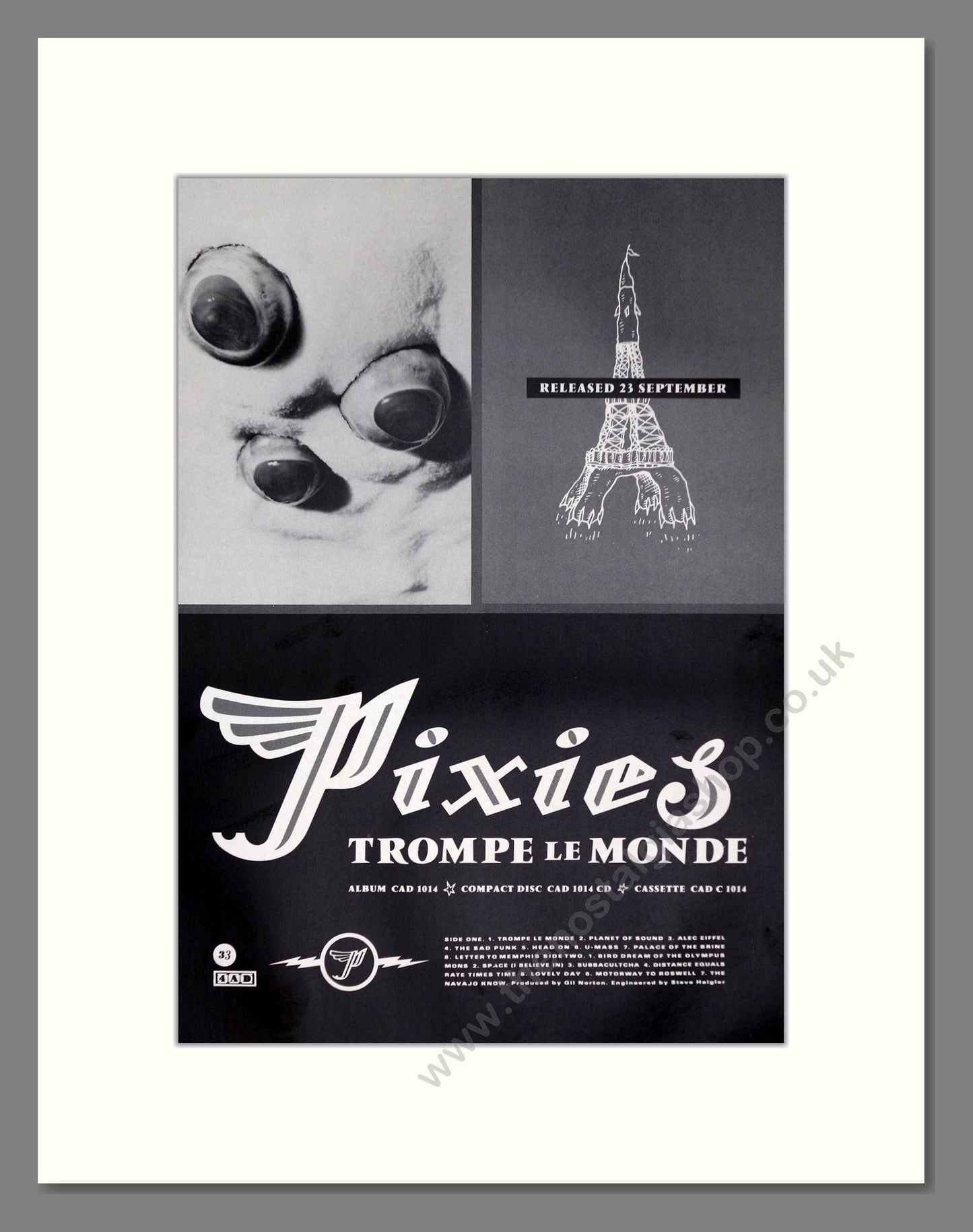 Pixies - Trompe Le Monde. Vintage Advert 1991 (ref AD63841)