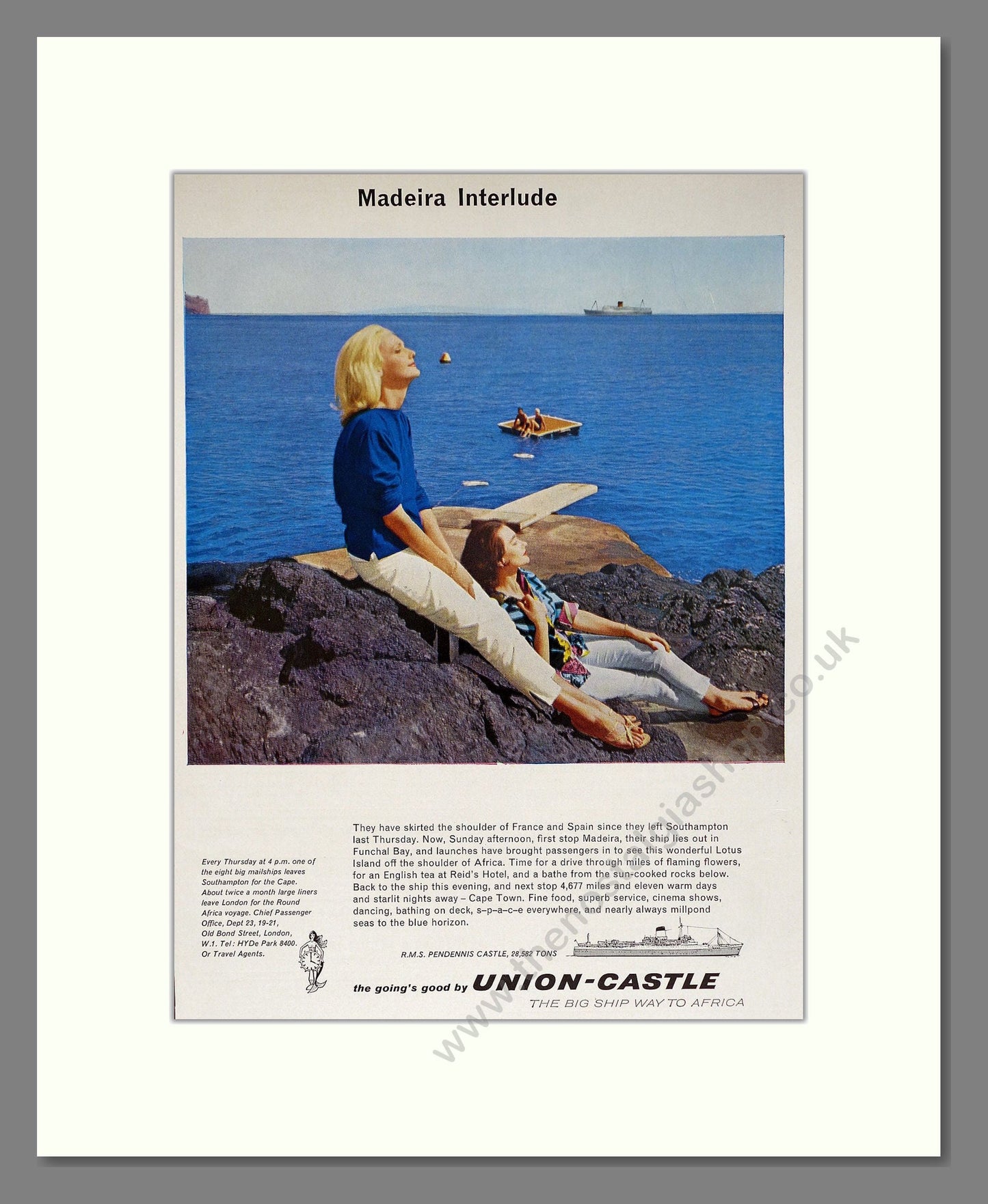 Union Castle - Madeira Interlude. Vintage Advert 1961 (ref AD63867)