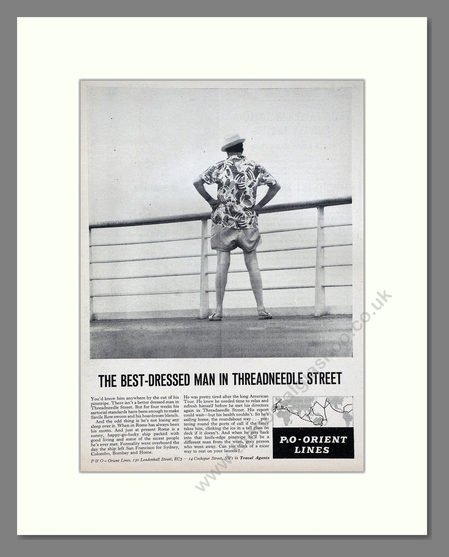 P And O - Orient Lines. Vintage Advert 1963 (ref AD63889)