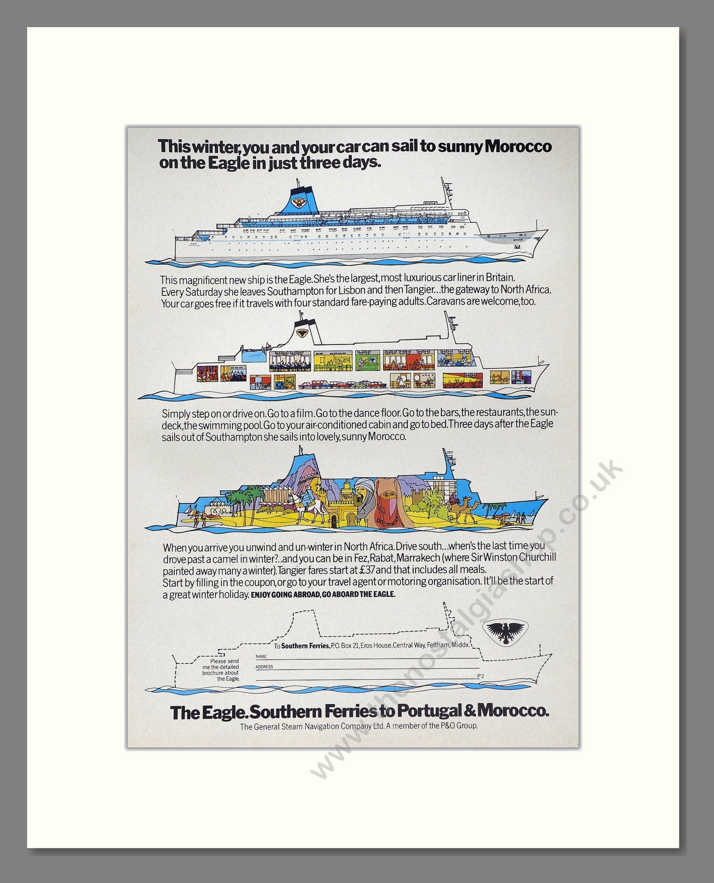 P And O - The Eagle. Vintage Advert 1971 (ref AD63919)