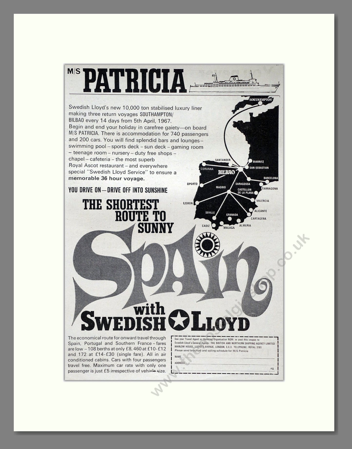 Swedish Lloyd - Patricia. Vintage Advert 1967 (ref AD63926)