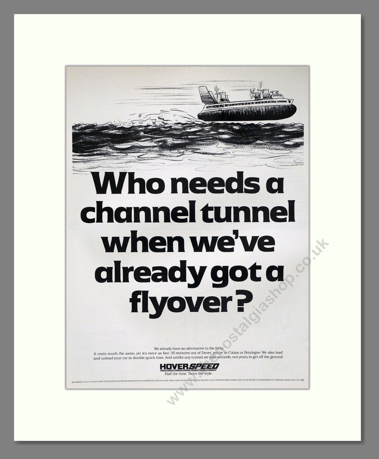 Hoverspeed - Hovercraft. Vintage Advert 1986 (ref AD63928)