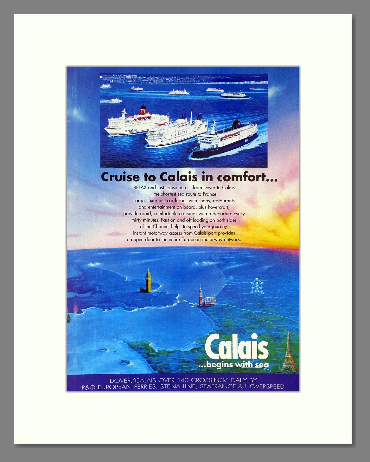 Stena Line - Cruise To Calais. Vintage Advert 1997 (ref AD63933)
