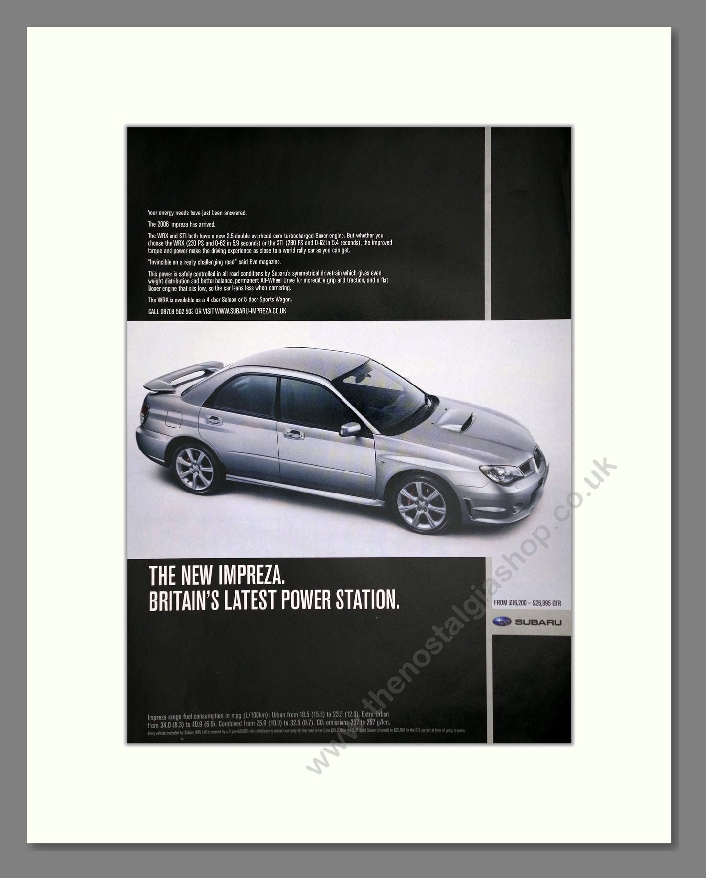 Subaru - Impreza. Vintage Advert 1996 (ref AD63988)