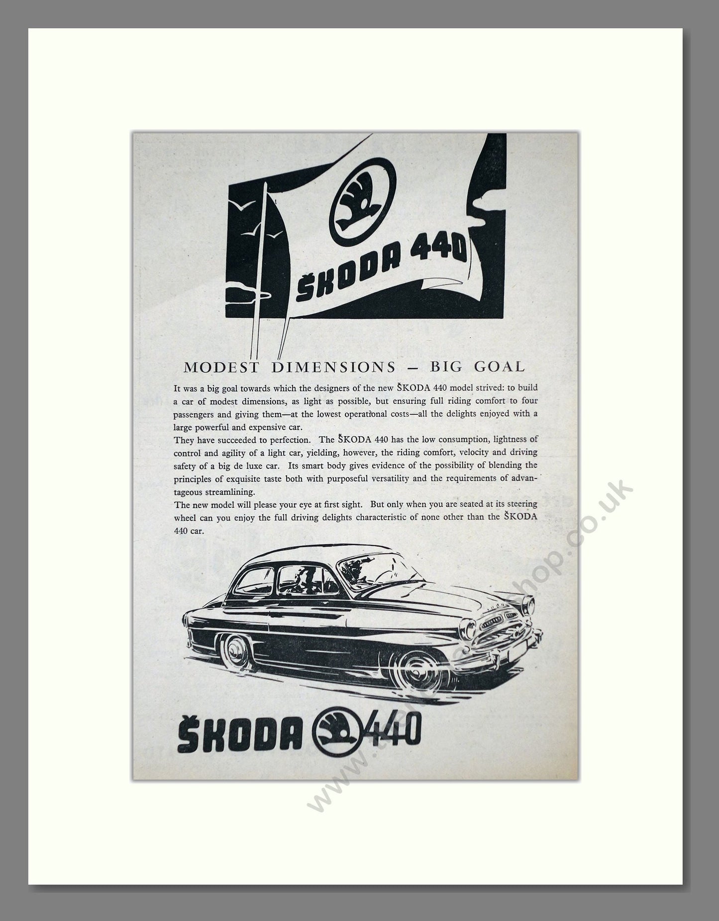 Skoda - 440. Vintage Advert 1956 (ref AD64007)