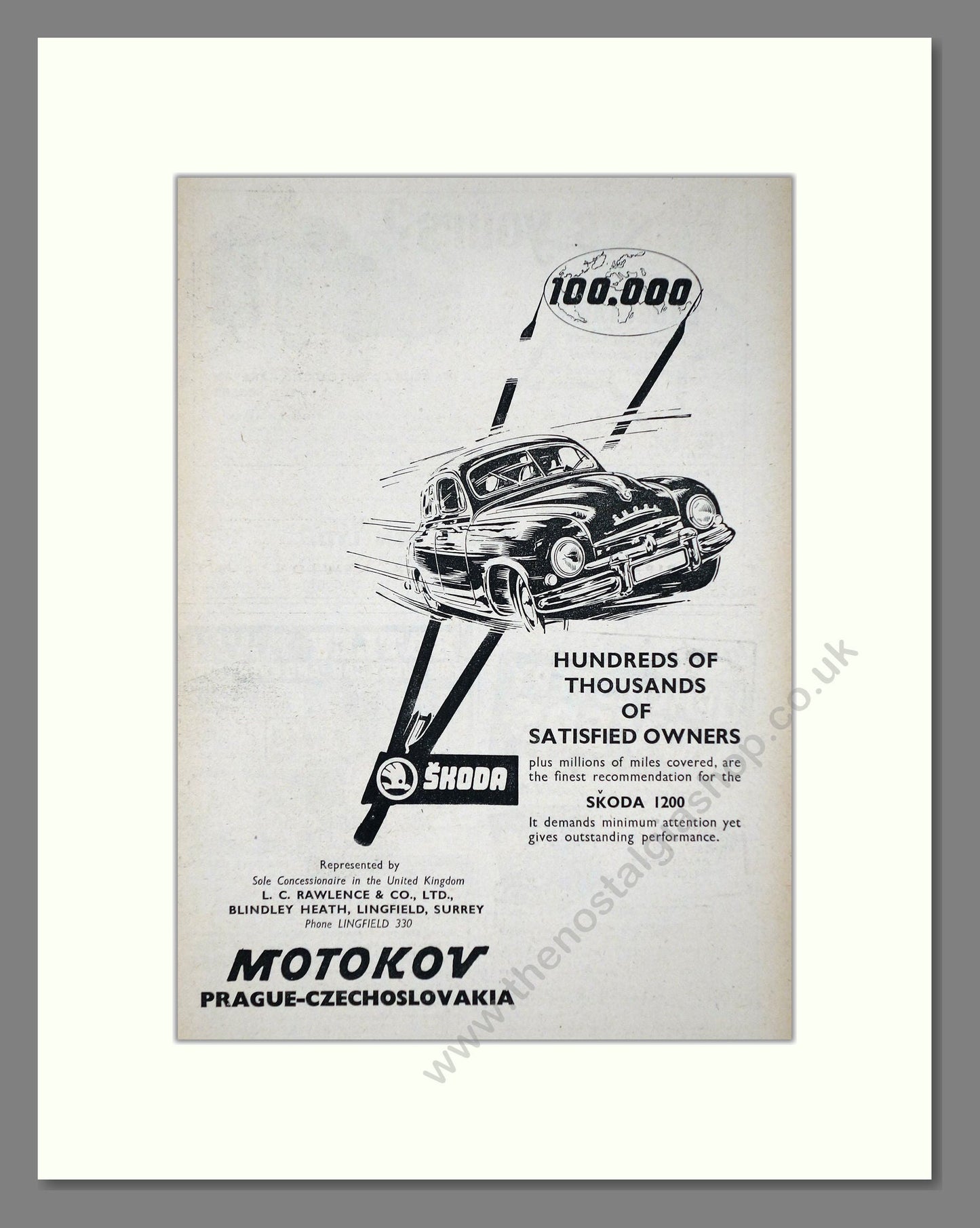 Skoda - 1200 / Motokov. Vintage Advert 1955 (ref AD64020)