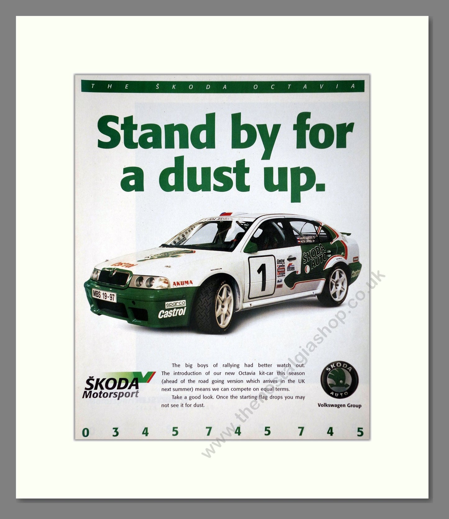 Skoda - Motorsport Octavia. Vintage Advert 1997 (ref AD64040)