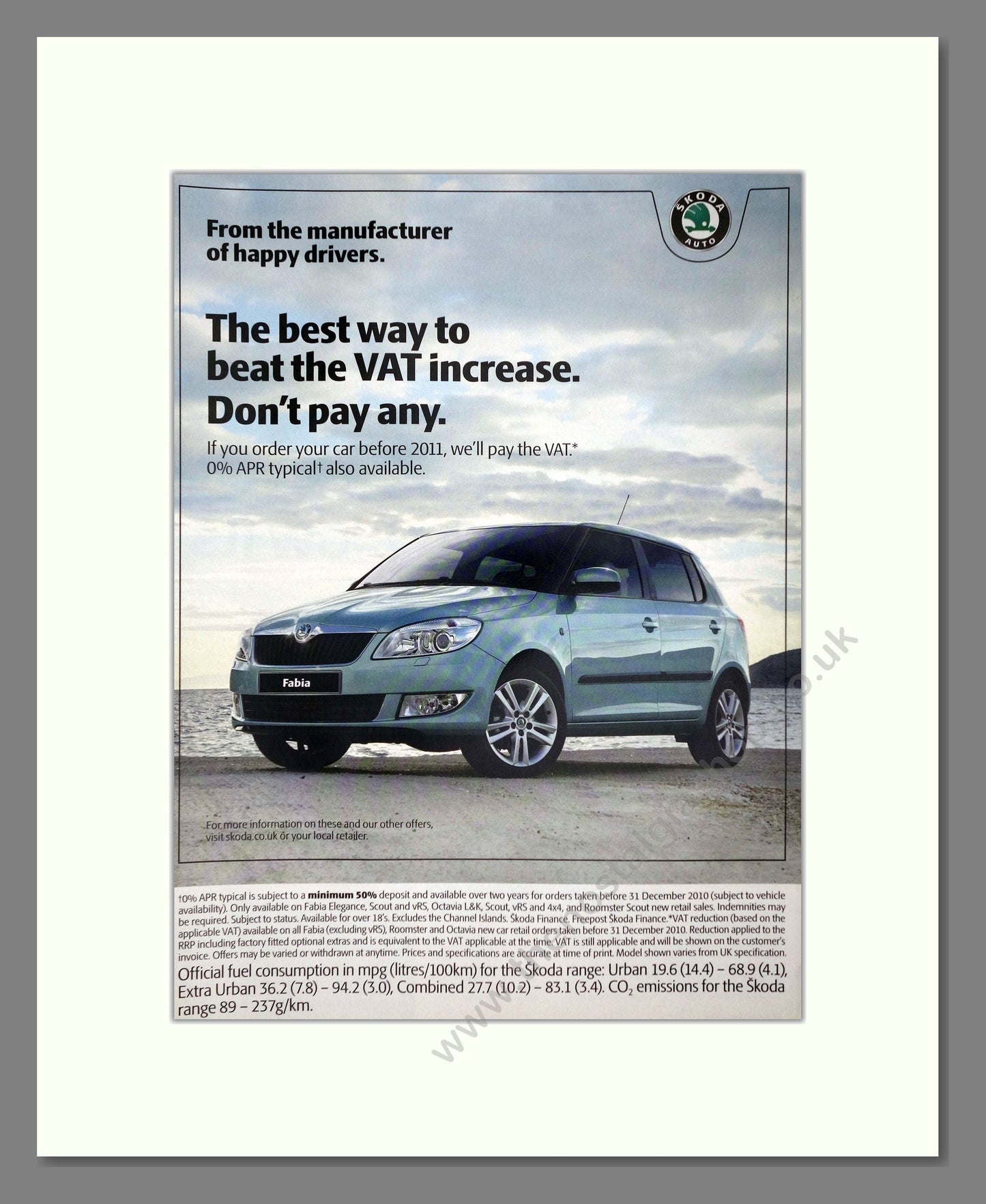 Skoda - Fabia. Vintage Advert 2010 (ref AD64049)