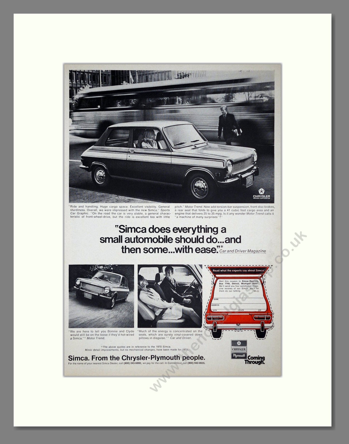 Simca - Simca Does Everything. Vintage Advert 1970 (ref AD64088)