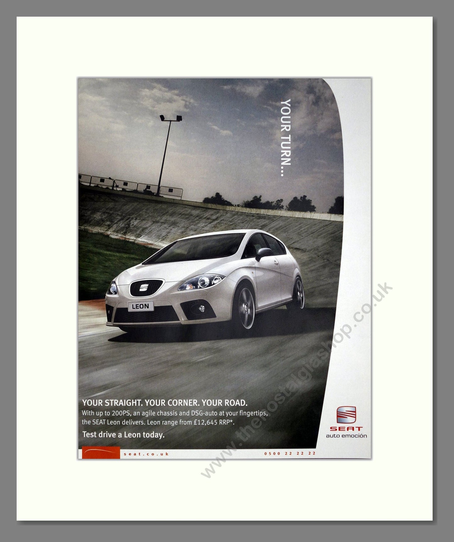 Seat - Leon. Vintage Advert 2007 (ref AD64102)
