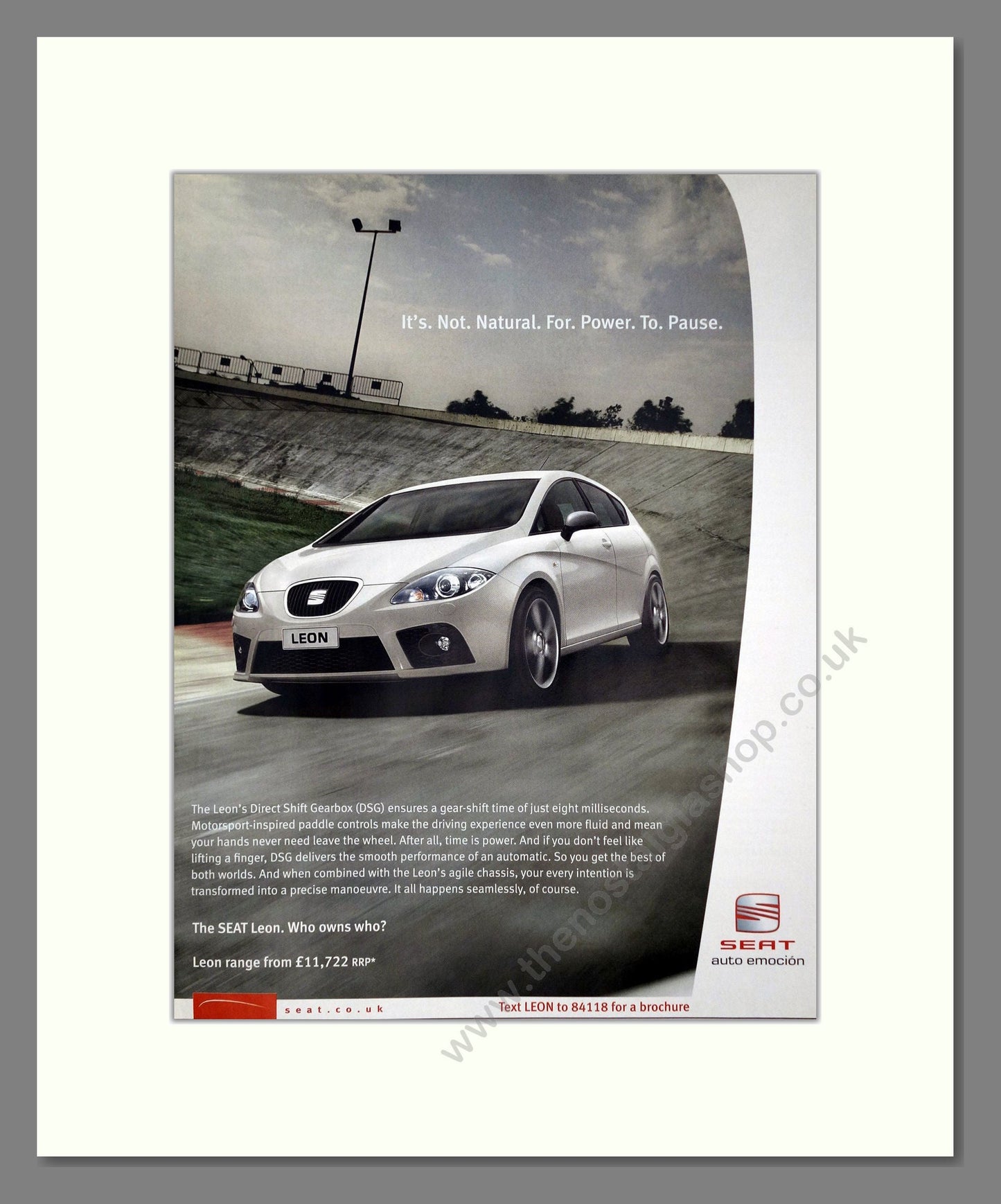 Seat - Leon. Vintage Advert 2007 (ref AD64103)