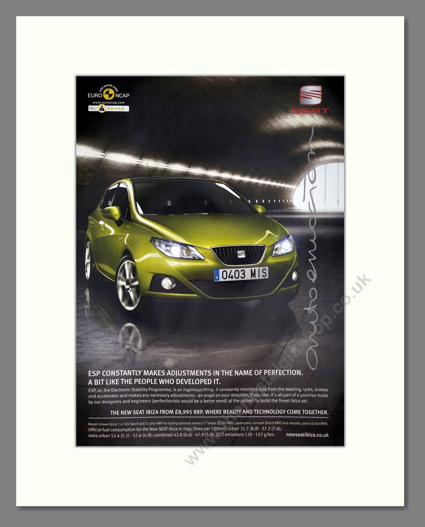 Seat - Ibiza. Vintage Advert 2008 (ref AD64110)