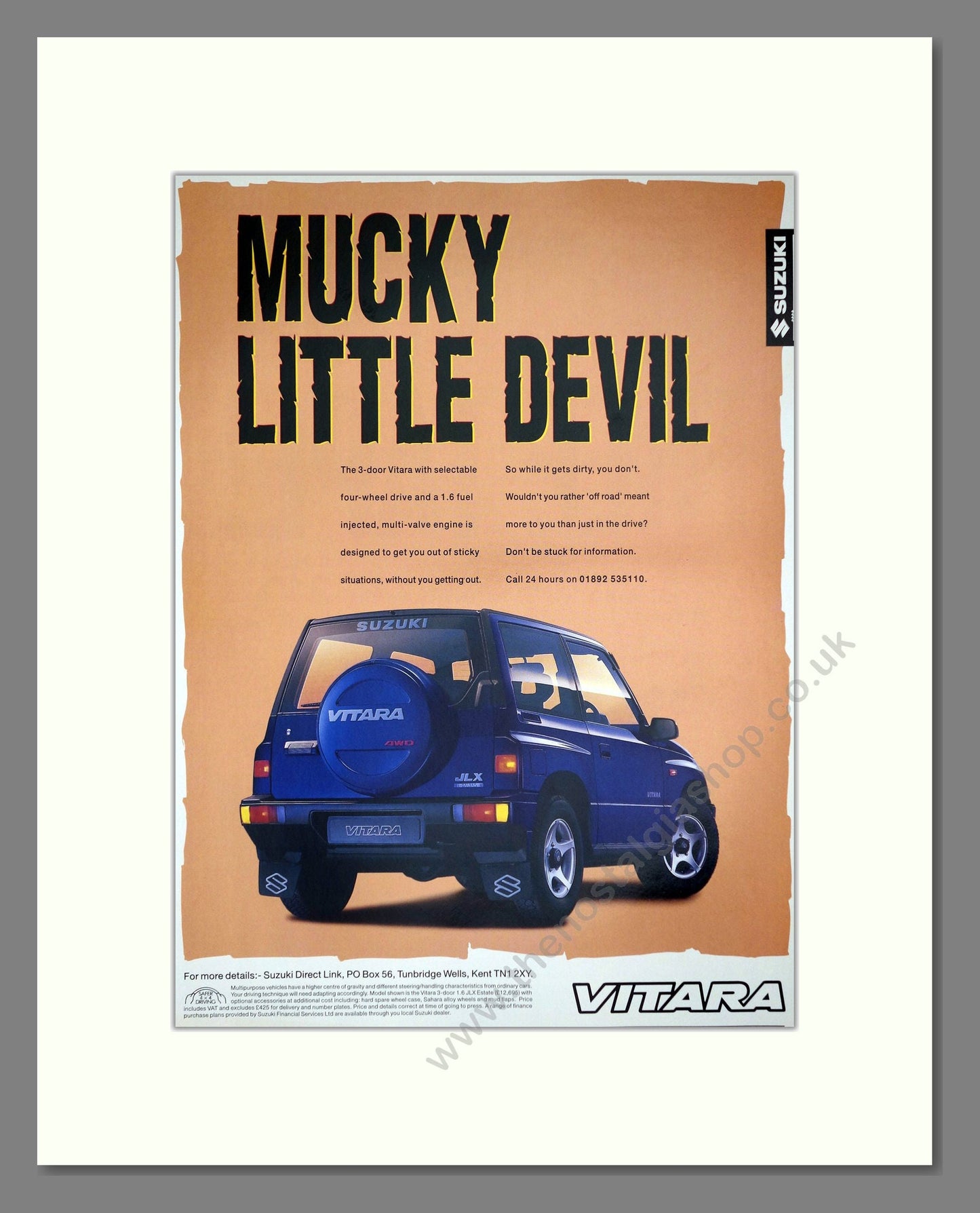 Suzuki - Vitara. Vintage Advert 1996 (ref AD64114)