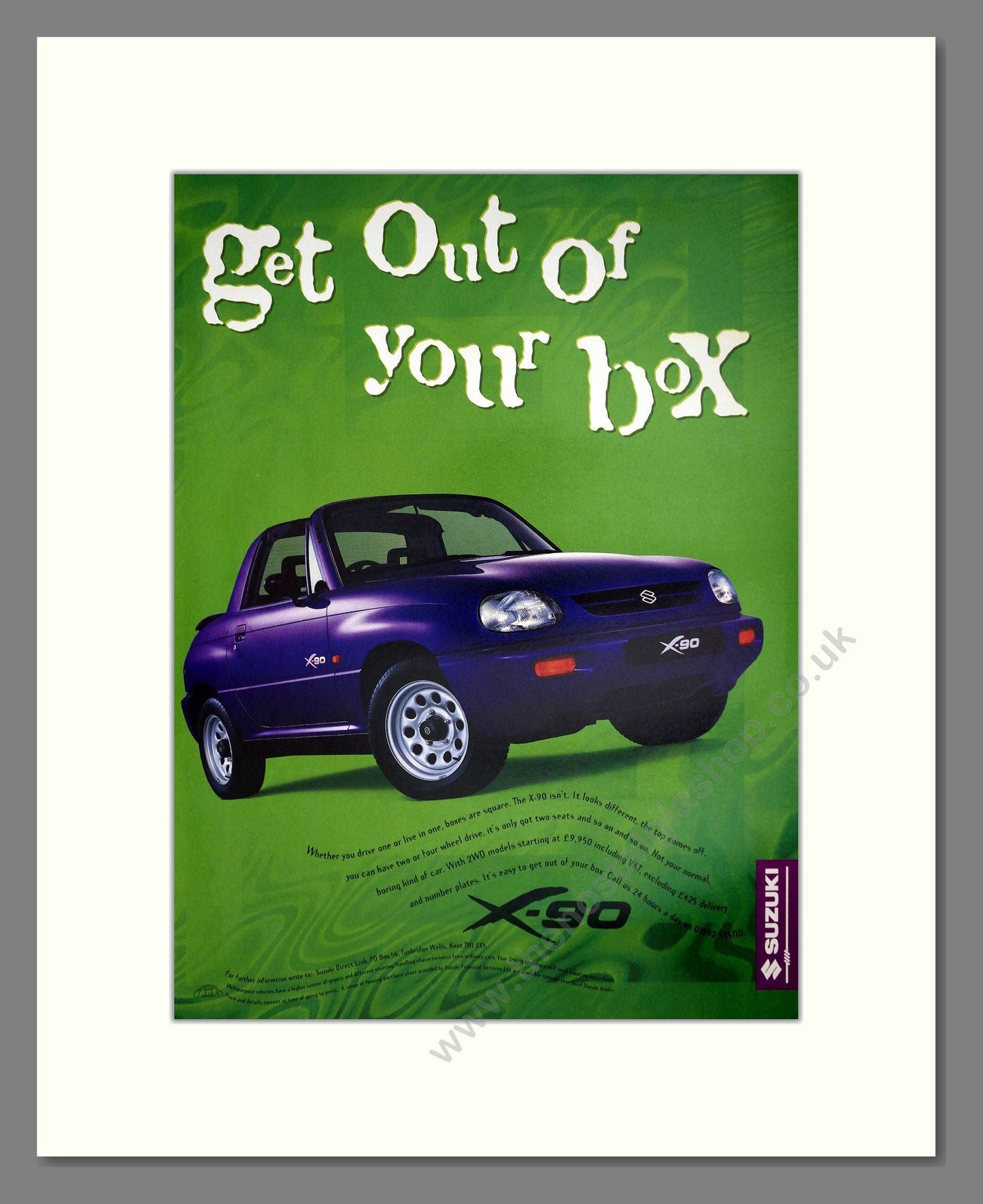 Suzuki - X-90. Vintage Advert 1996 (ref AD64116)