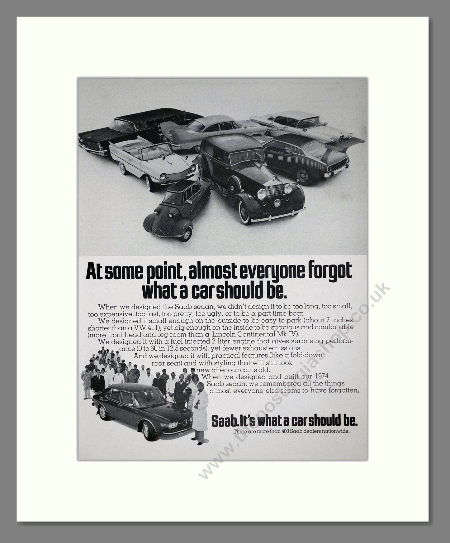 Saab - What A Car Should Be. Vintage Advert 1973 (ref AD64158)