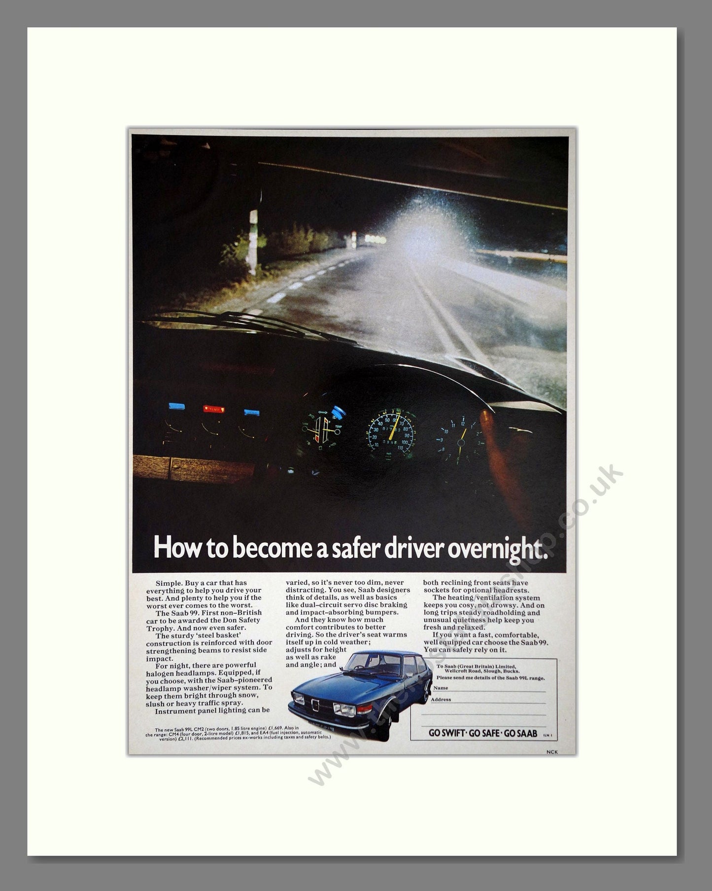Saab - 99. Vintage Advert 1973 (ref AD64159)