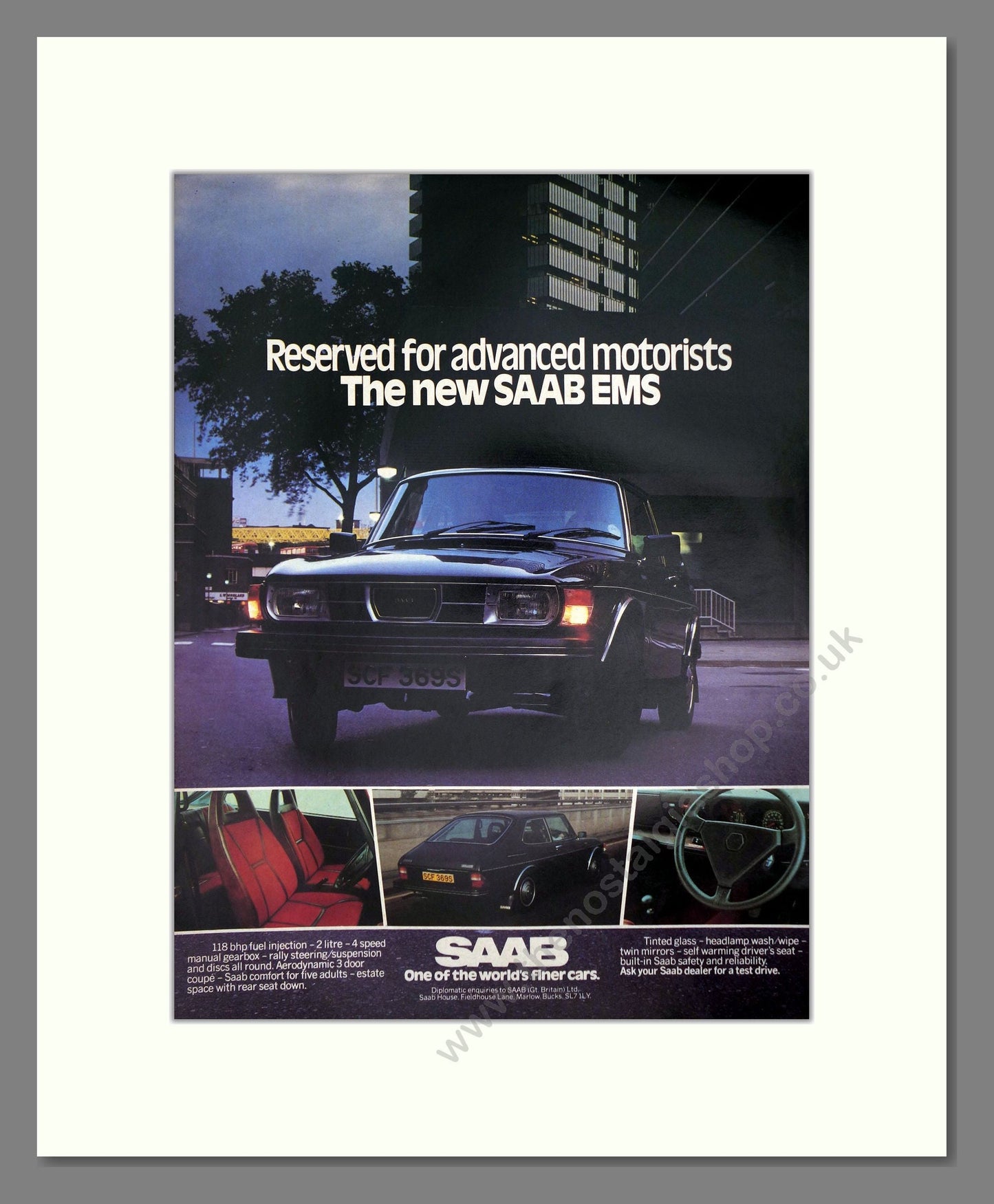 Saab - EMS. Vintage Advert 1978 (ref AD64177)