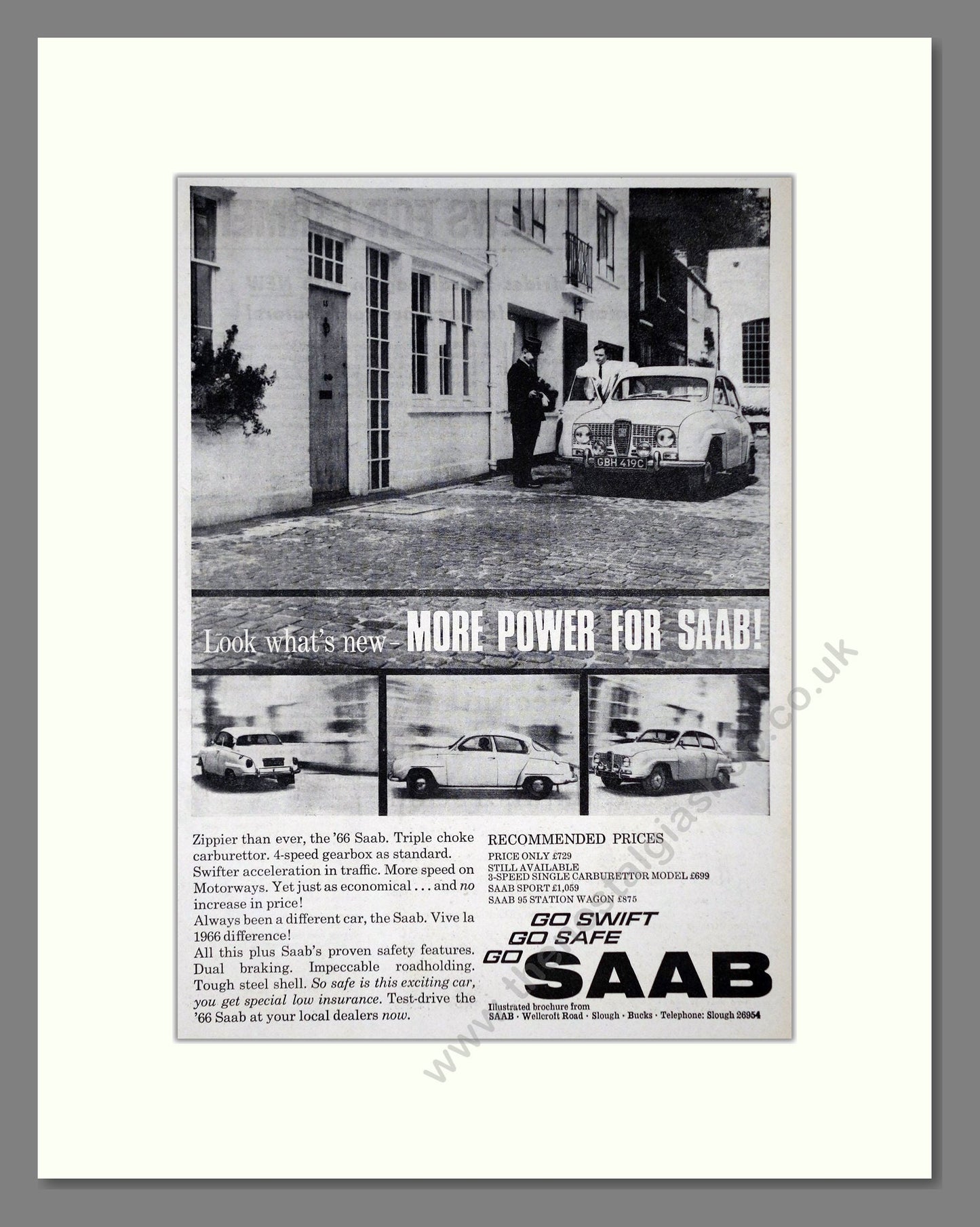 Saab - 96 Triple Choke. Vintage Advert 1965 (ref AD64190)