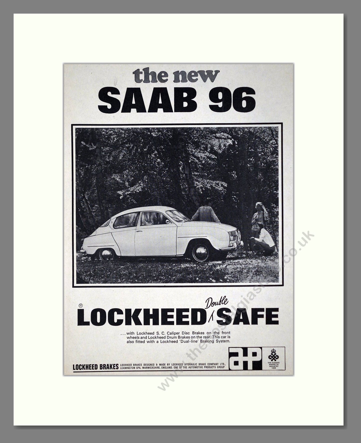 Saab - 96 Lockheed Double Safe. Vintage Advert 1967 (ref AD64193)